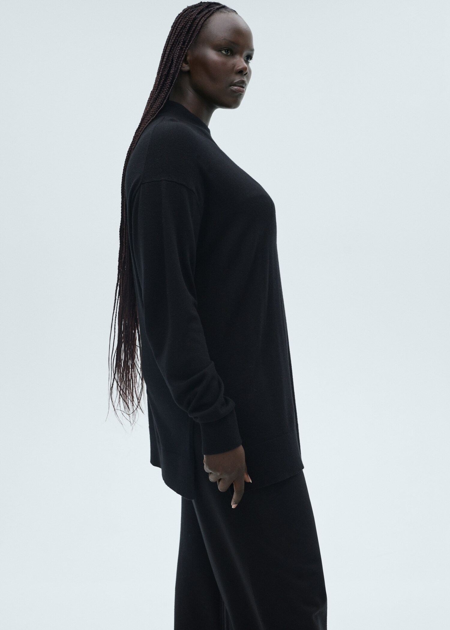 Fine-knit wide-leg trousers - Details of the article 5