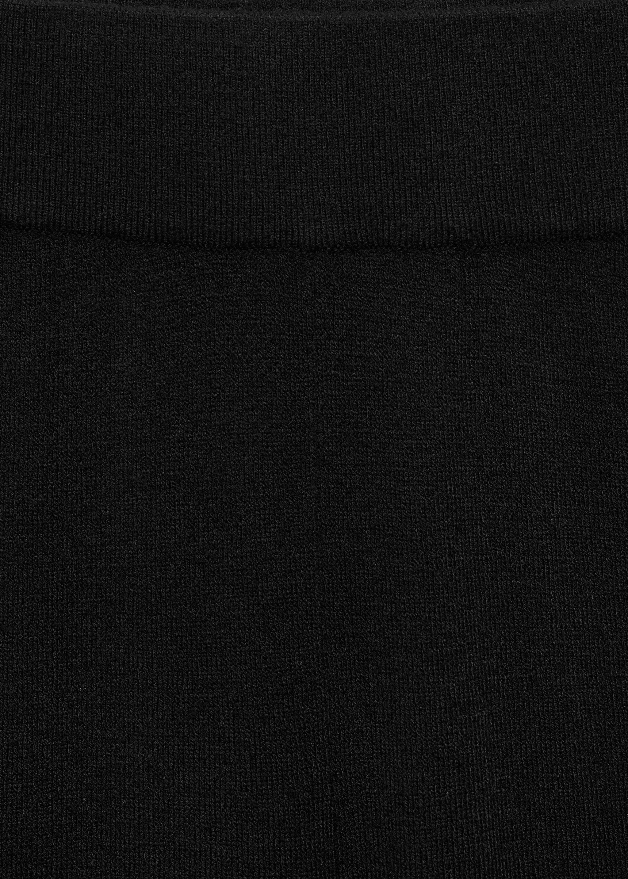 Fine-knit wide leg trousers - Details of the article 8, Black. Ref: 87080425-00.