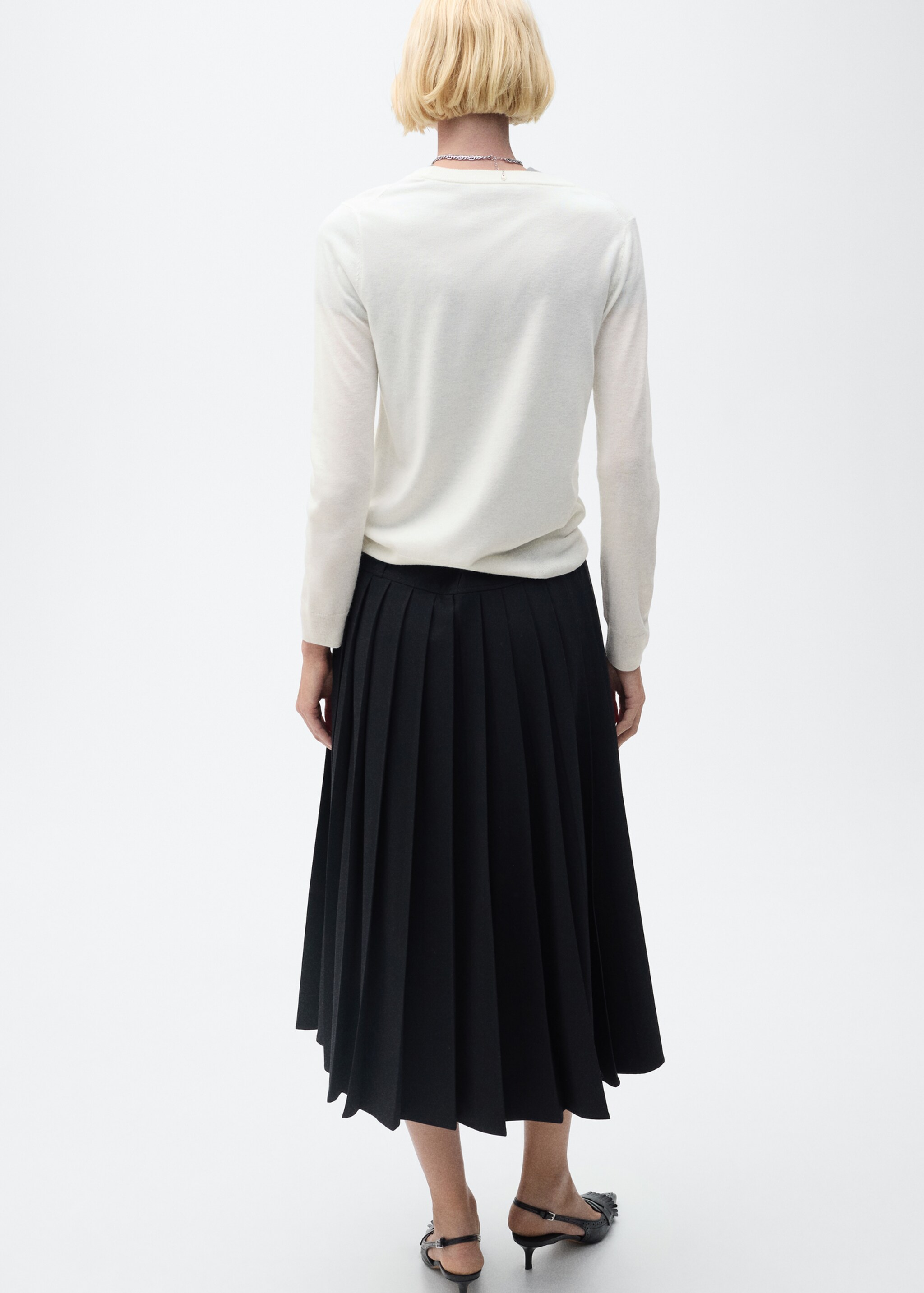 Jersei barreja llana coll rodó - Revers de l'article, Cru. Ref: 87080432-00.