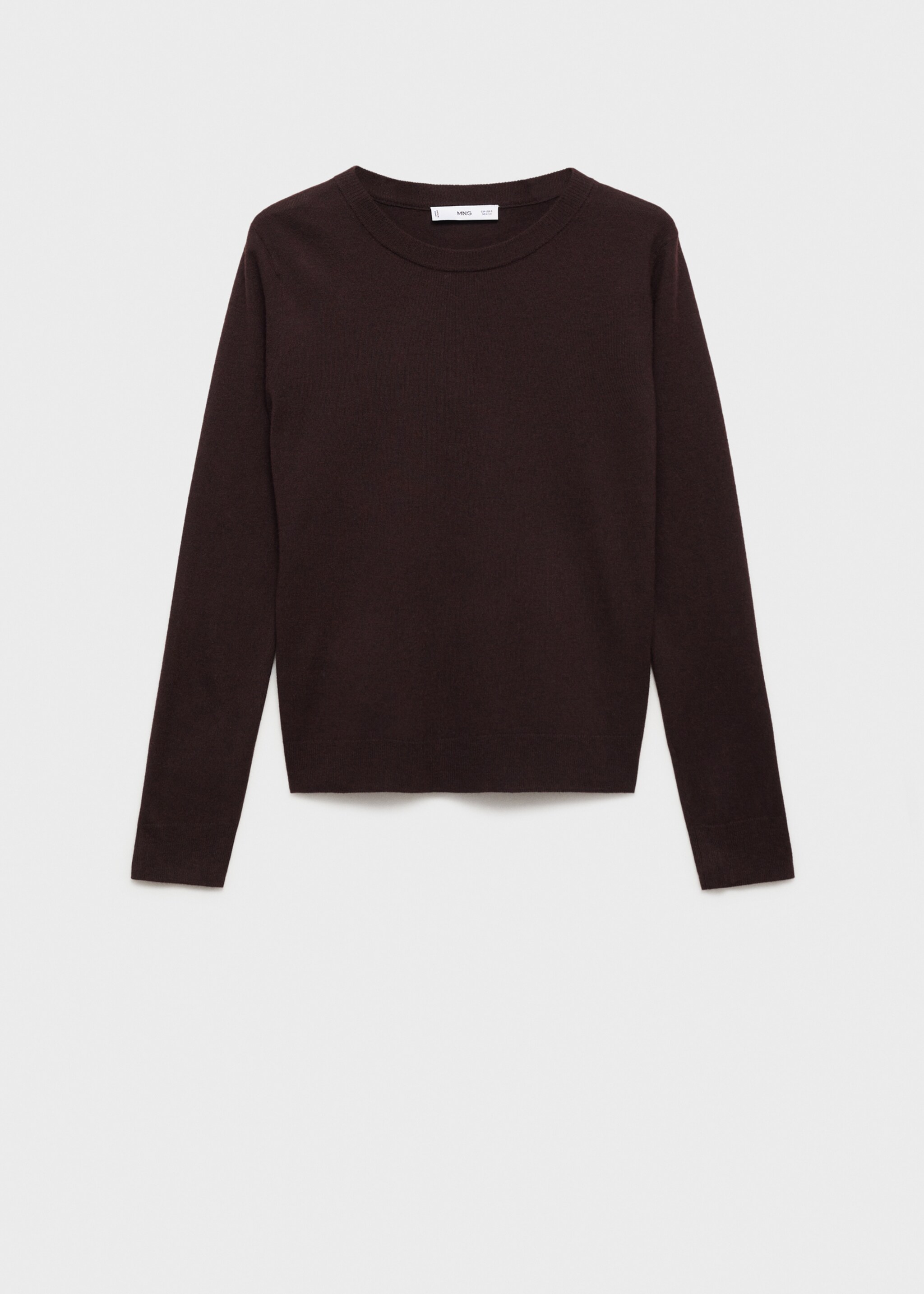 Rundhalspullover aus Wollgemisch - Artikel ohne Model, Schokolade. Ref: 87080432-00.