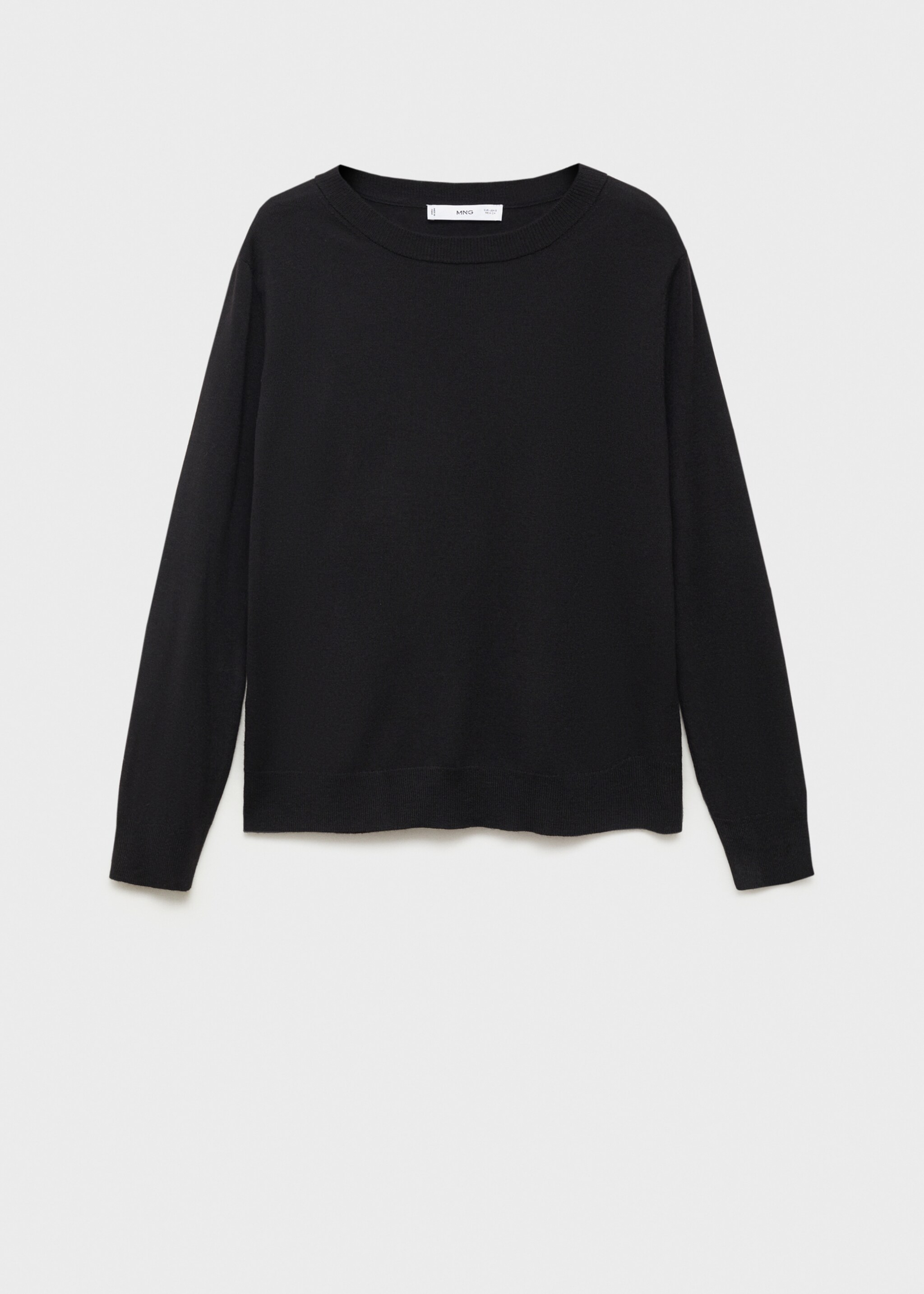 Rundhalspullover aus Wollgemisch - Artikel ohne Model, Schwarz. Ref: 87080432-00.