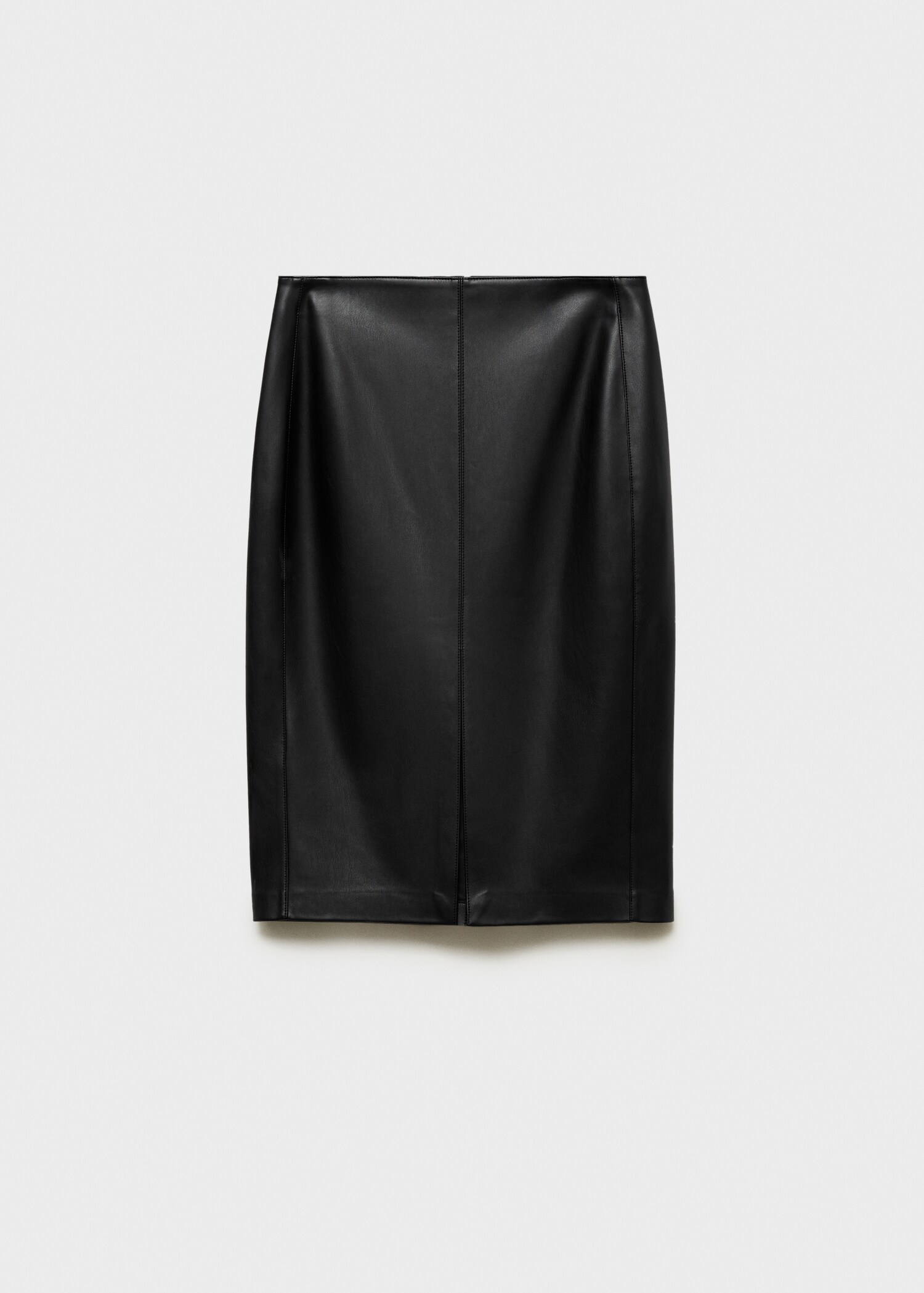 Faux-leather pencil skirt - Article without model