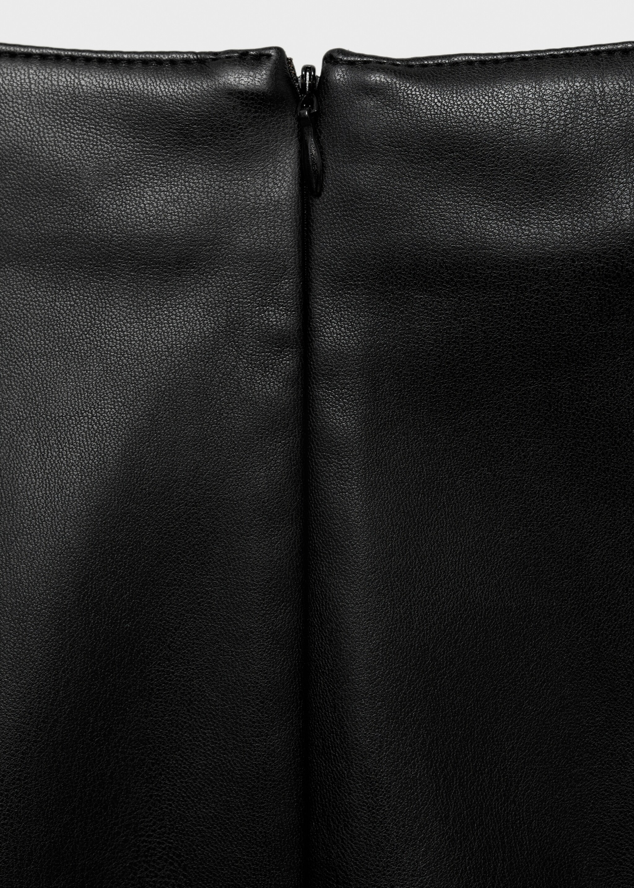 Faux-leather pencil skirt - Details of the article 0, Black. Ref: 87080433-00.