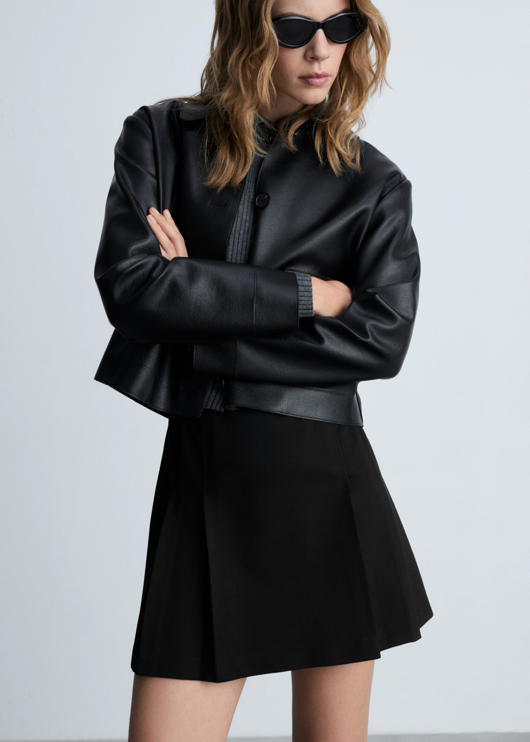 Minifalda tablas - Plano medio, Negro. Ref: 87080435-00.