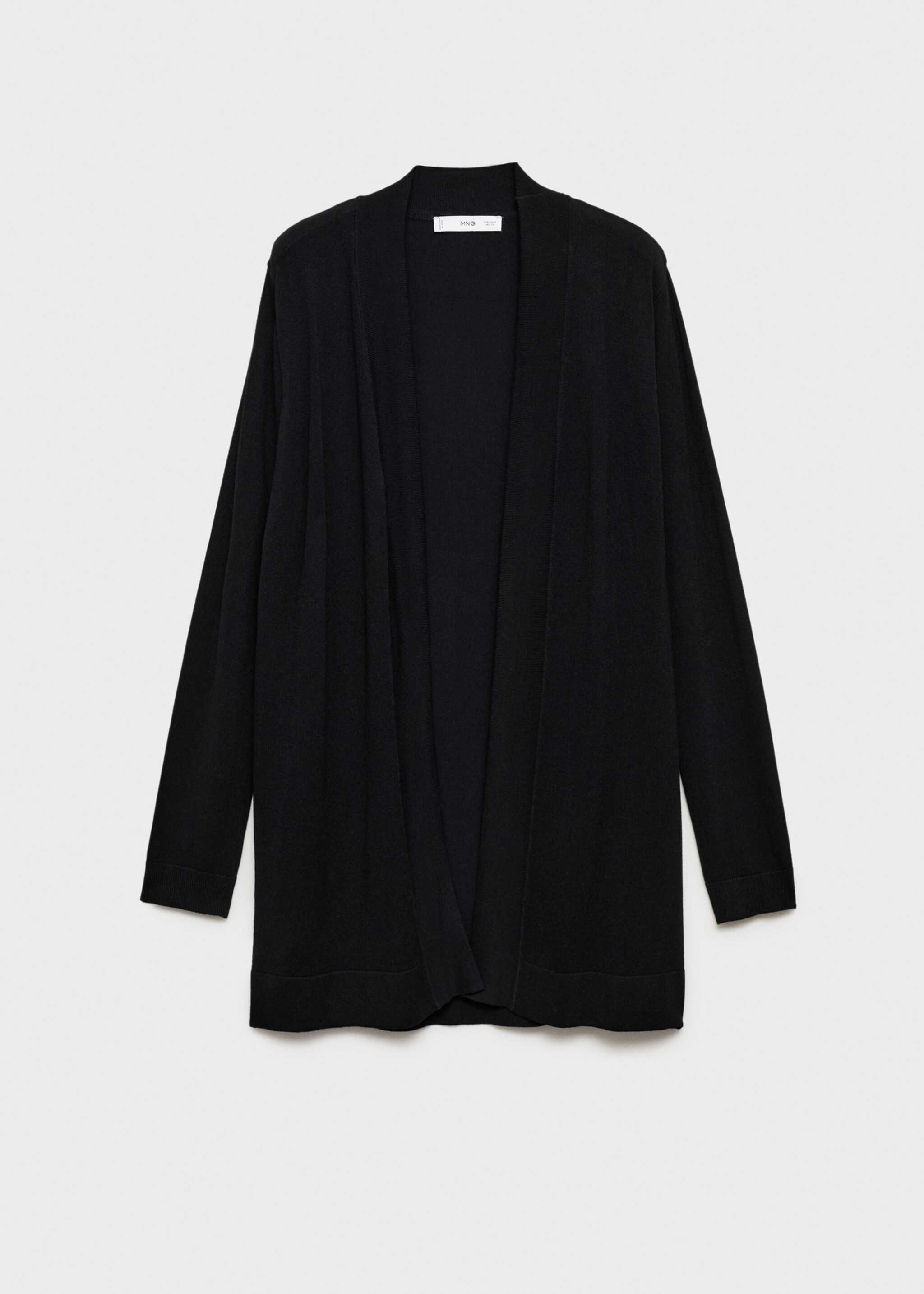 Cardigan maille fine - Article sans modèle, Noir. Ref: 87080437-00.