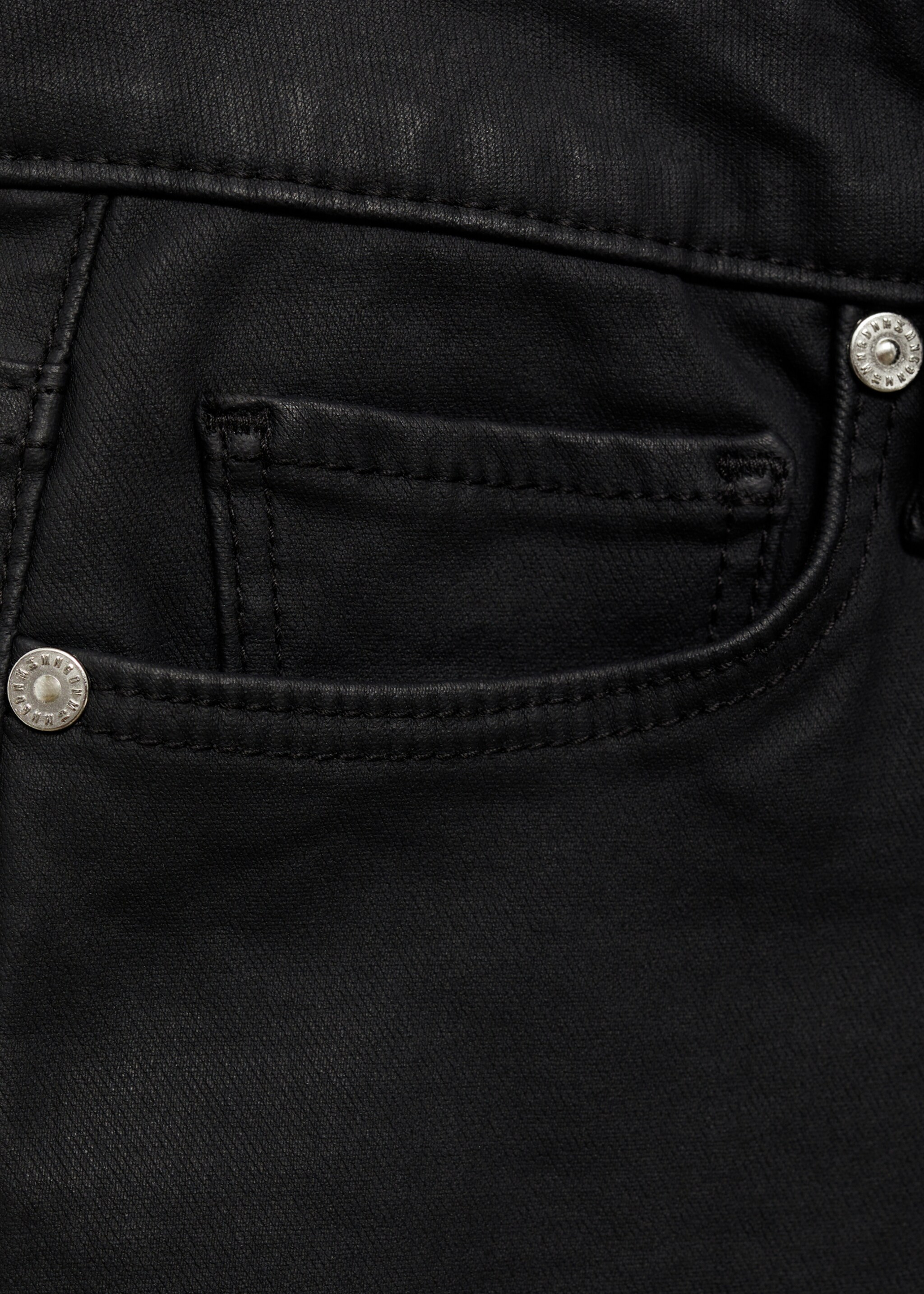 Jean skinny taille normale enduit - Détail de l'article 0, Noir. Ref: 87080444-00.