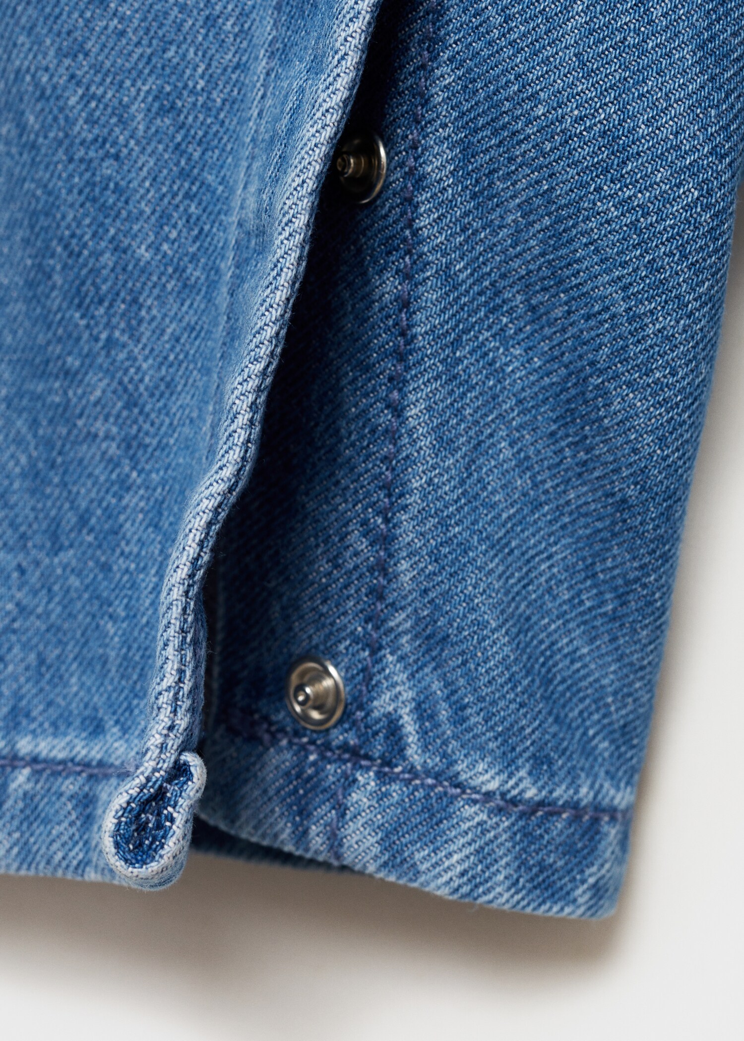 Long denim dungarees - Details of the article 0