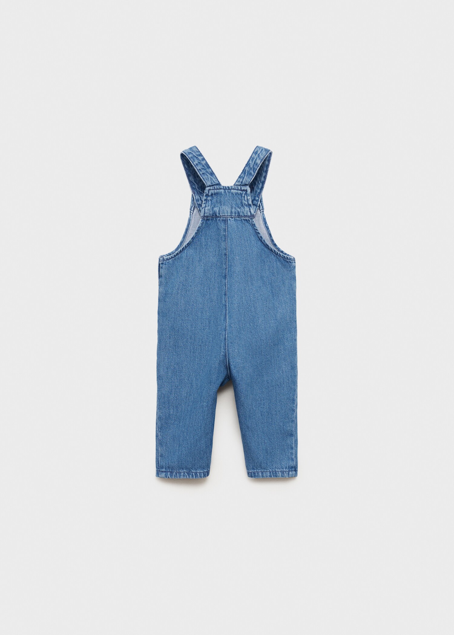 Long denim dungarees - Reverse of the article