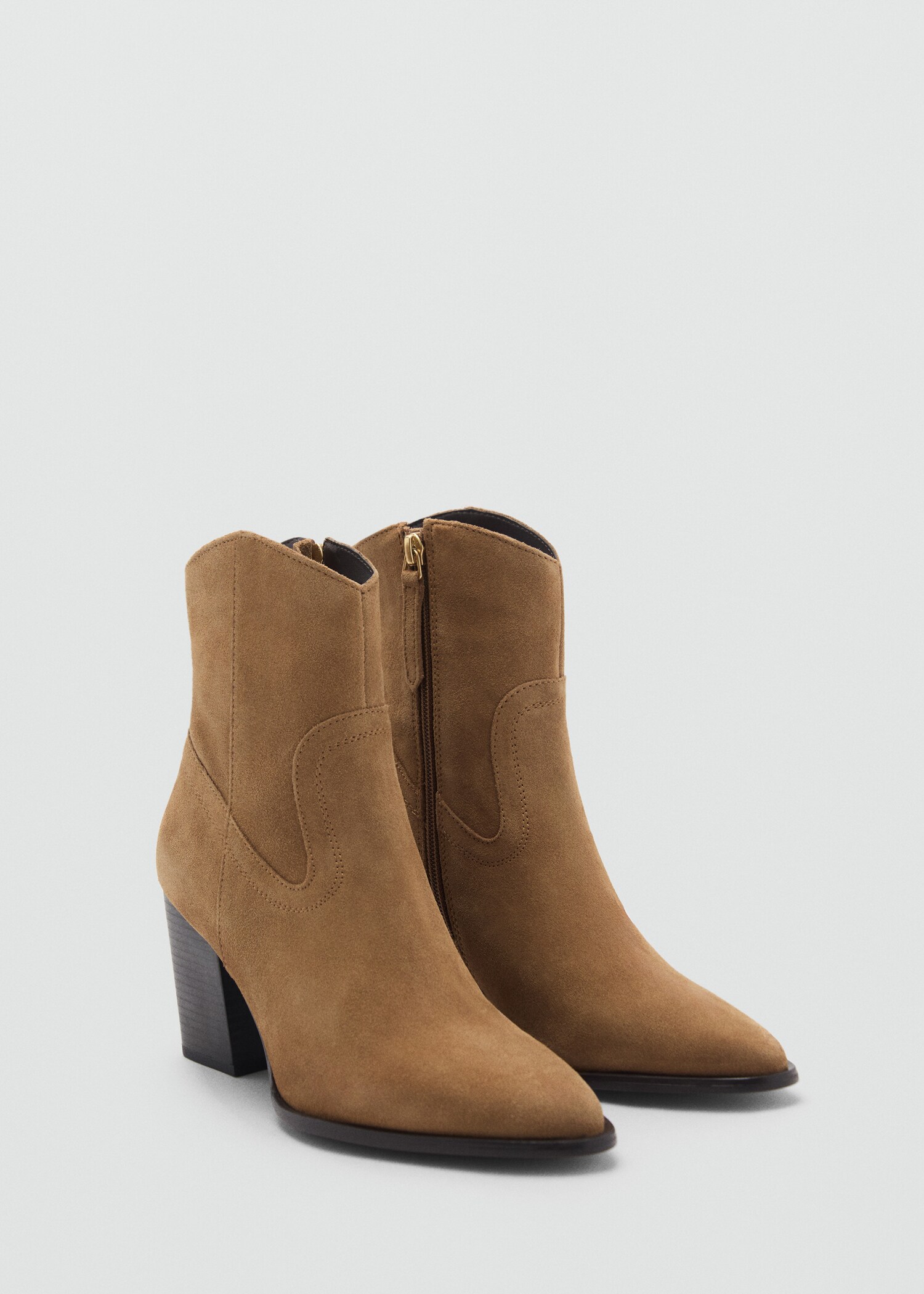 Suede leather ankle boots - Medium plane