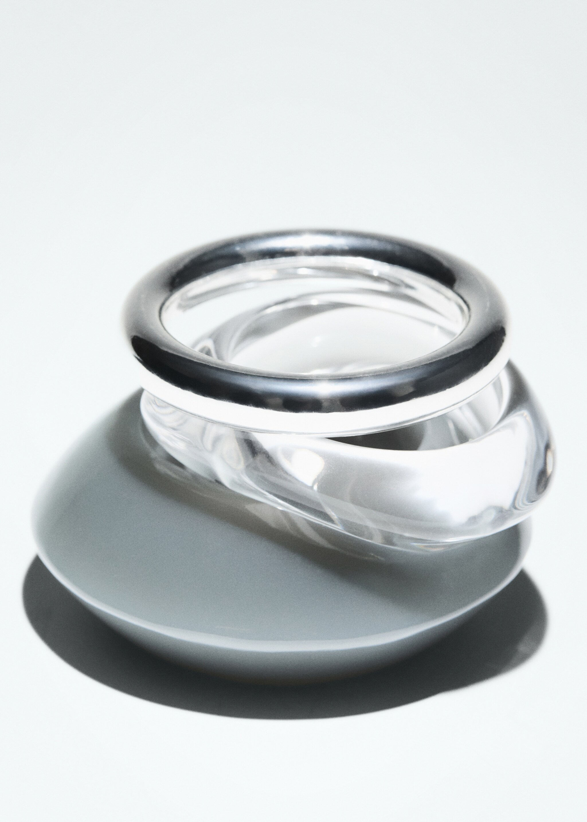 3er-Pack Kombinierte Kunstharz-Armbänder - Detail des Artikels 5, Silber. Ref: 87080450-00.