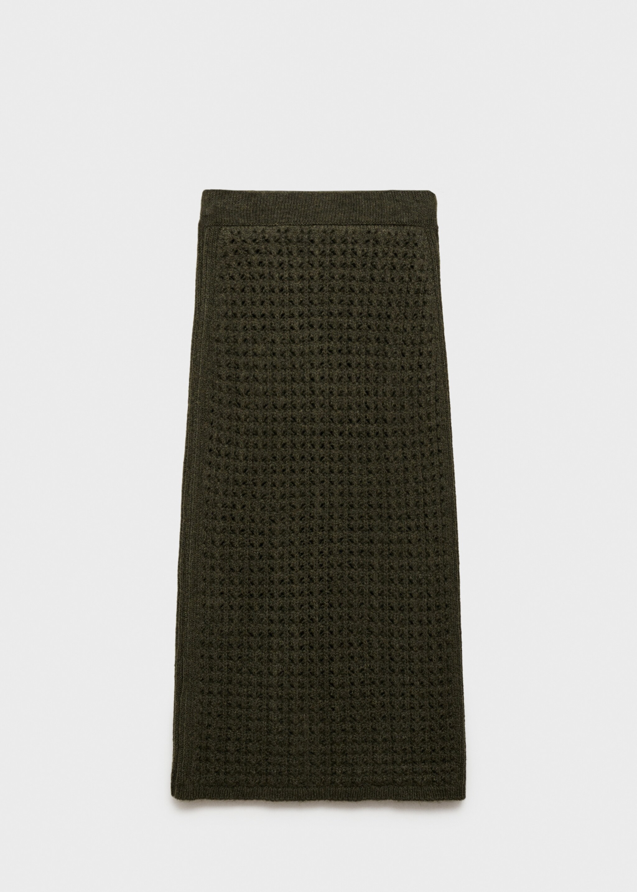 Openwork knitted skirt - Article without model, Khaki. Ref: 87080452-00.