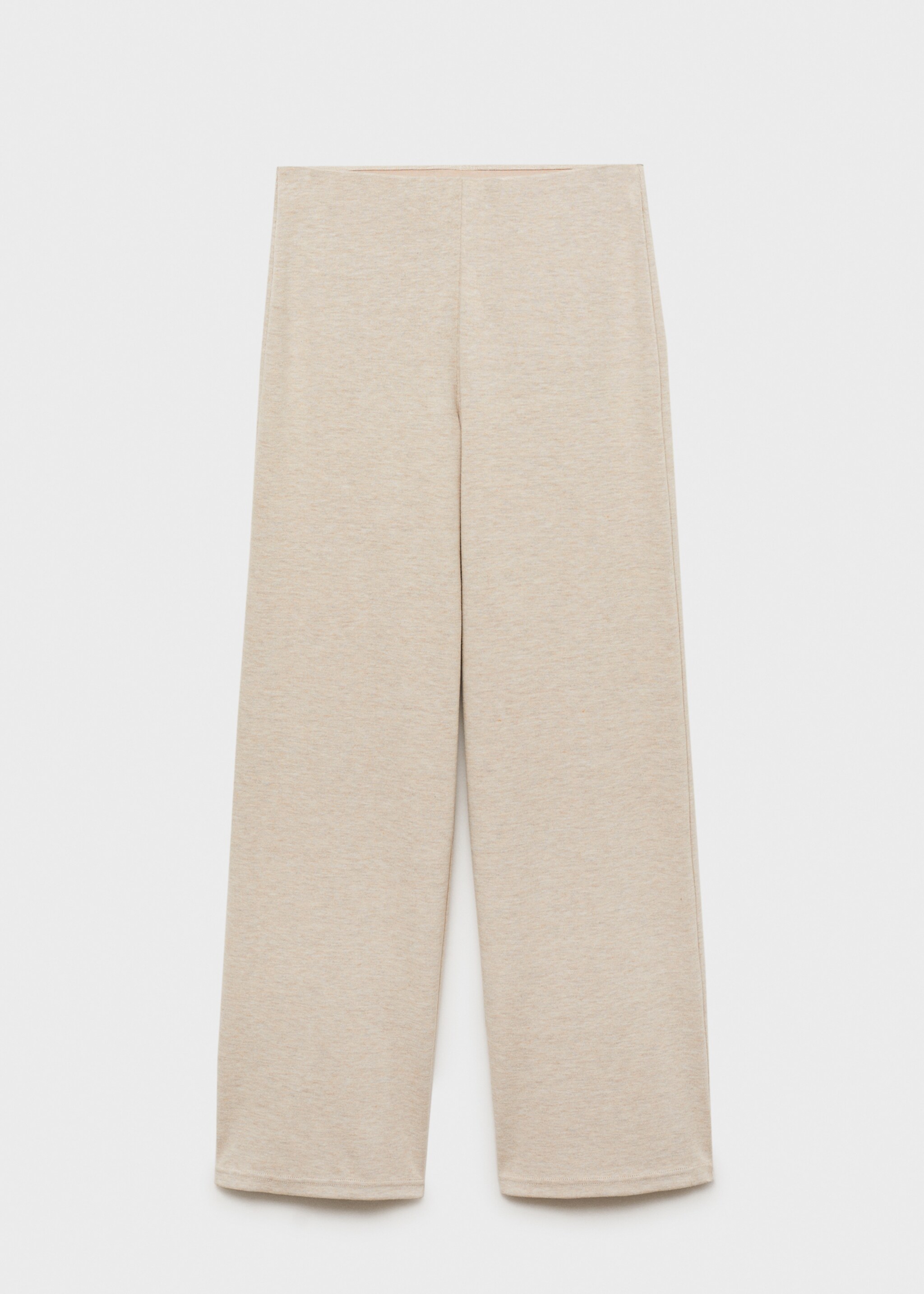 Fine-knit wide-leg trousers - Article without model, Beige. Ref: 87080456-00.