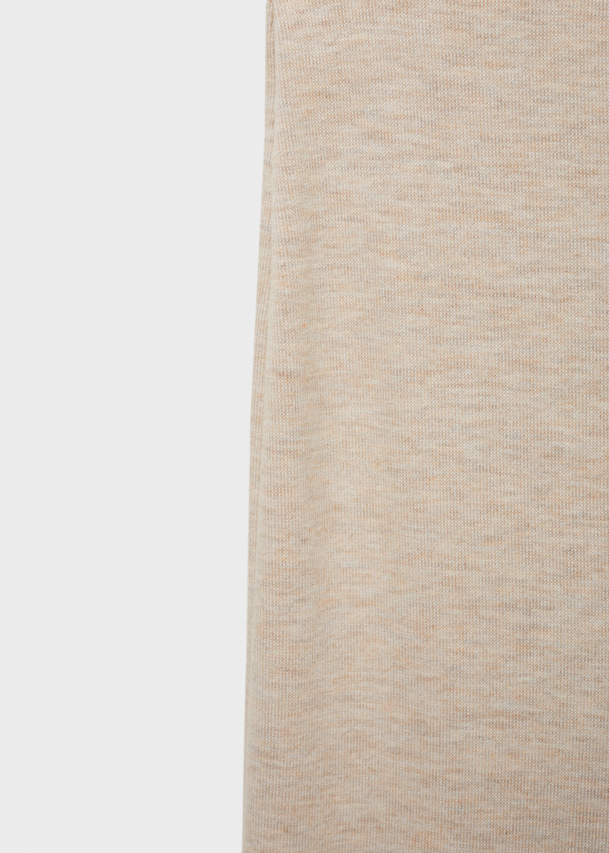 Fine-knit wide-leg trousers - Details of the article 8, Beige. Ref: 87080456-00.