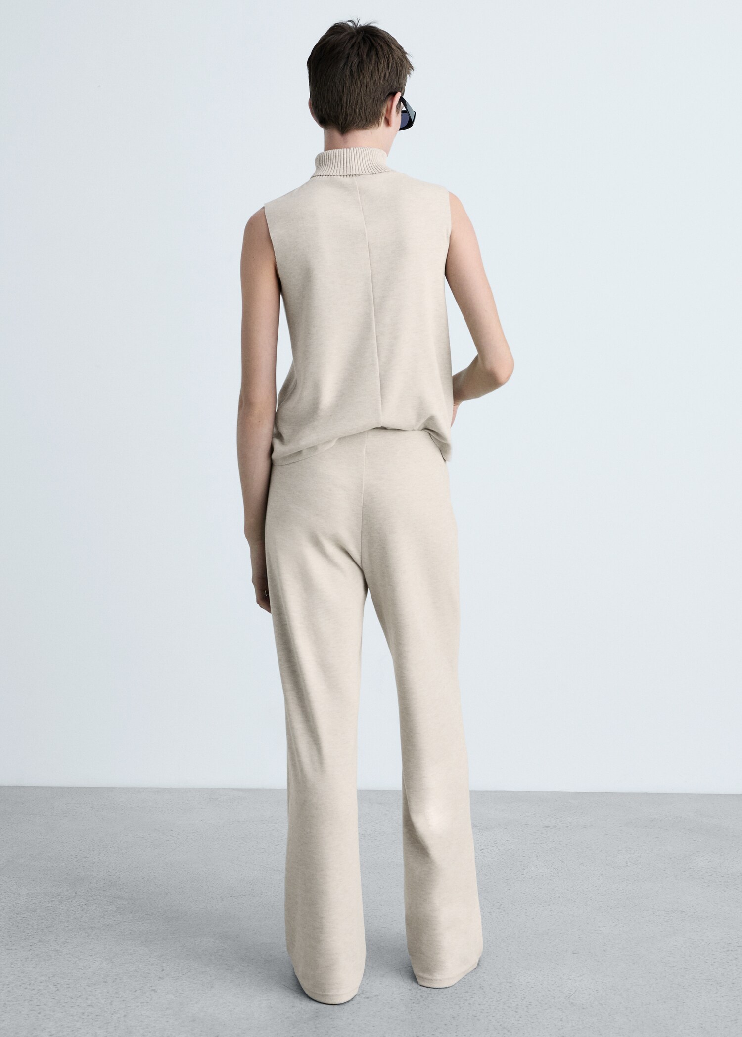Fine-knit wide-leg trousers - Reverse of the article