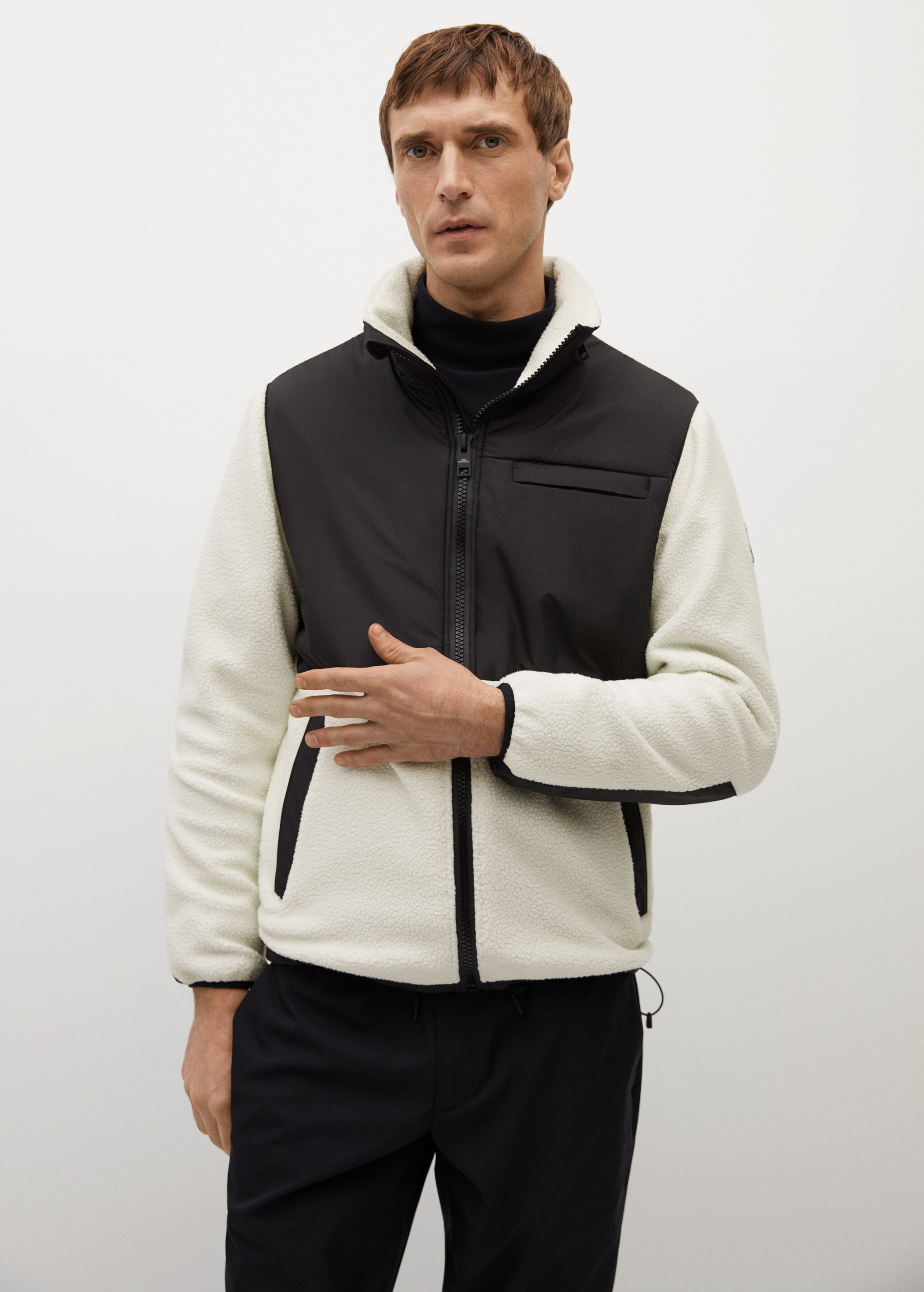 Chaqueta tejido polar - Plano medio