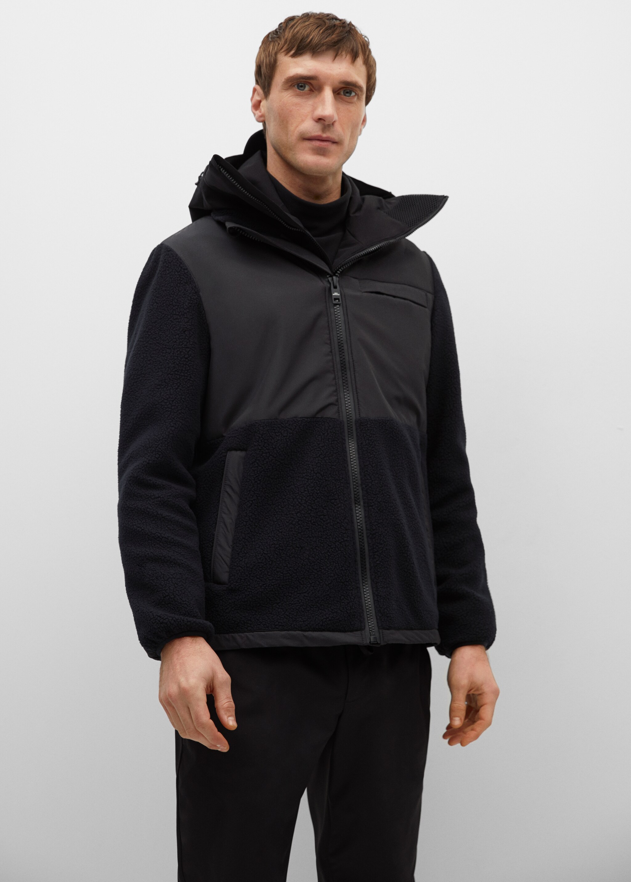 Chaqueta tejido polar - Plano medio