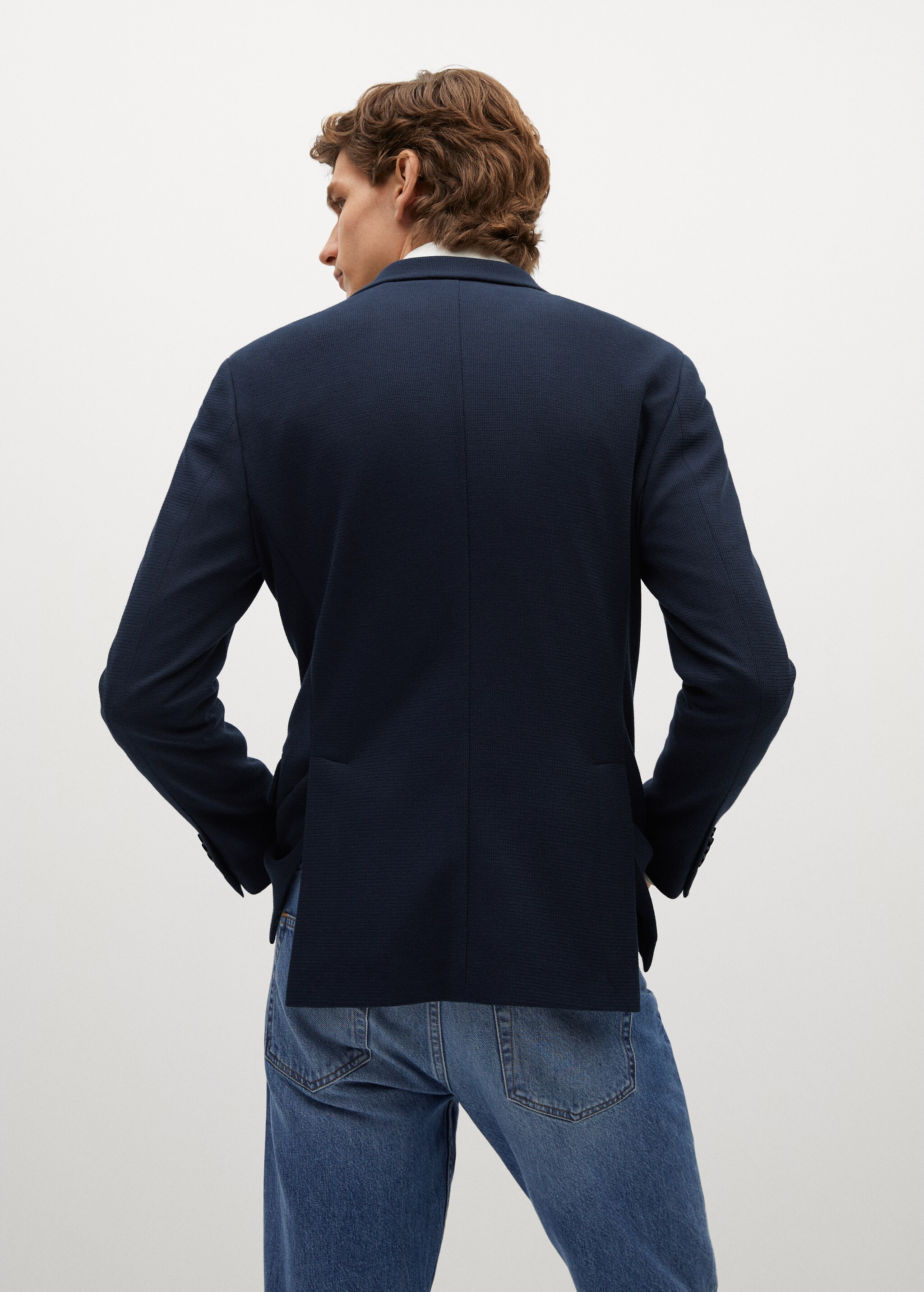 Sako slim fit se strukturou - Zadní strana zboží
