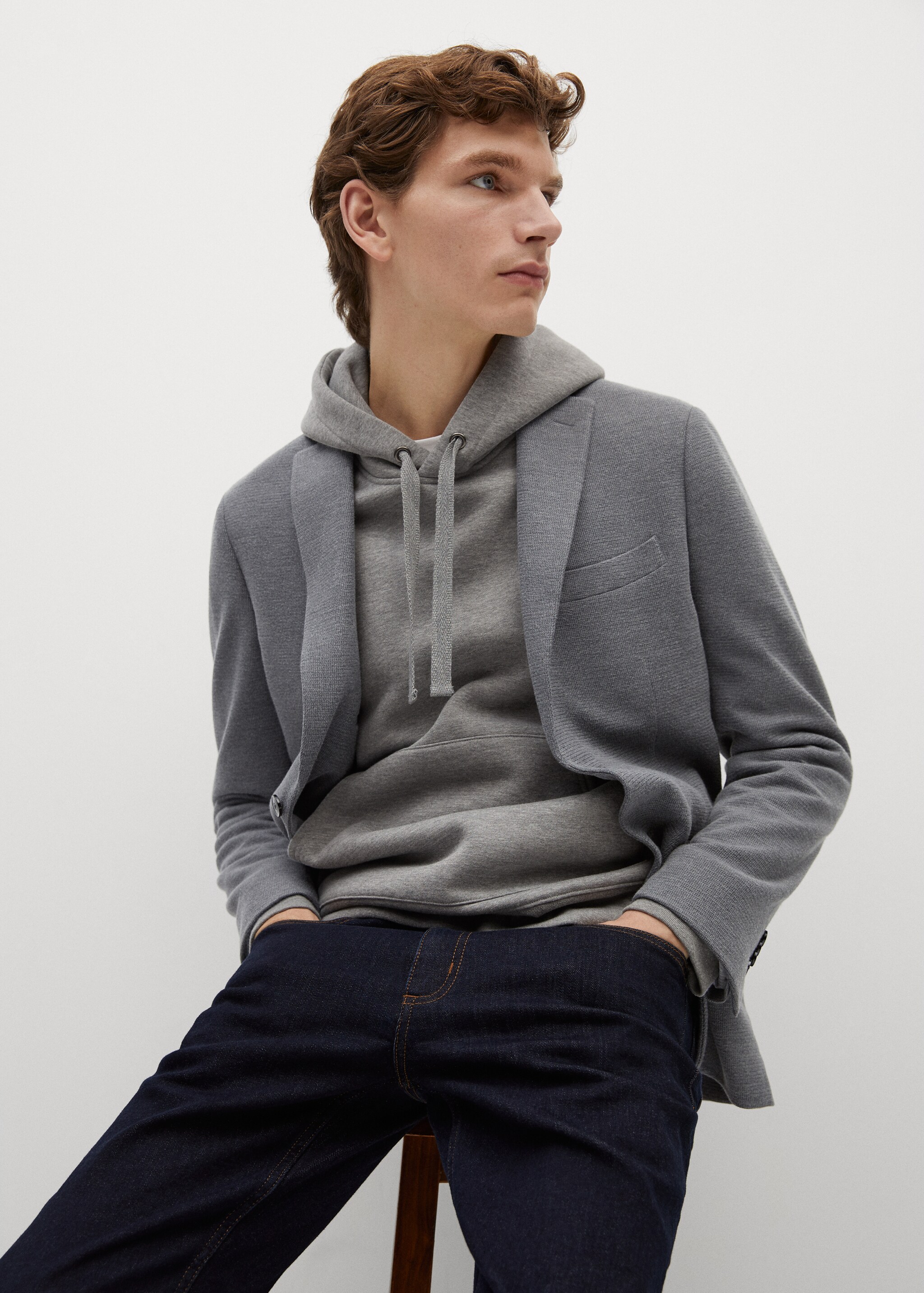 Sako slim fit se strukturou - Detail zboží 1