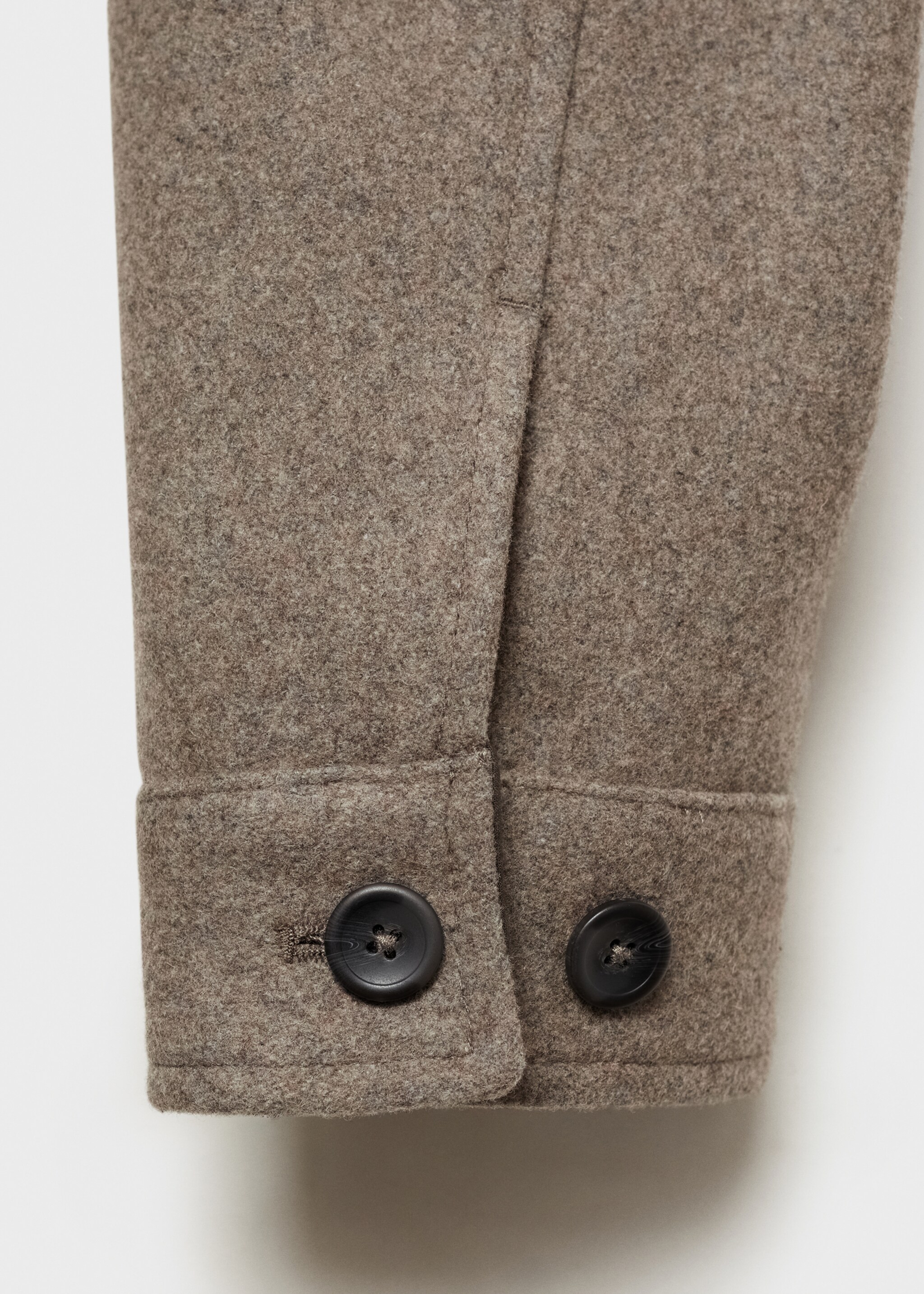 Surchemise laine mélangée flanelle - Détail de l'article 0, Marron moyen. Ref: 87080574-00.