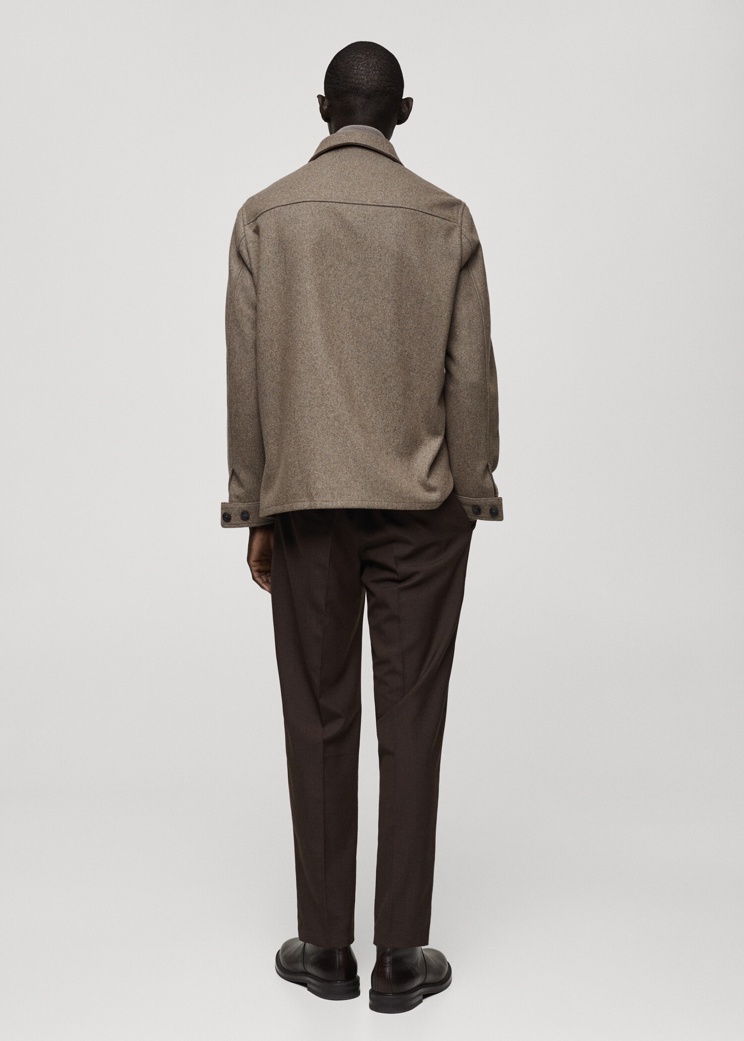 Surchemise laine mélangée flanelle - Verso de l’article