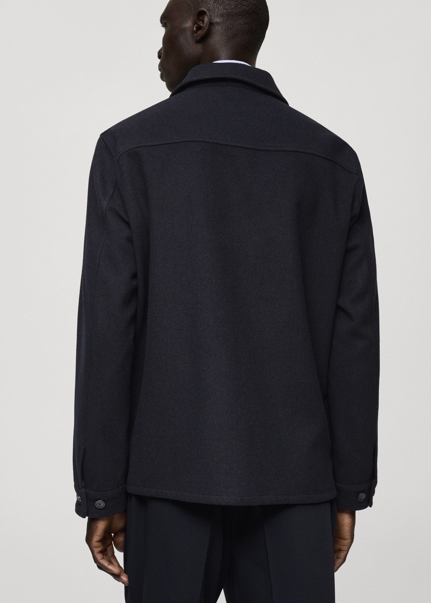 Surchemise laine mélangée flanelle - Verso de l’article