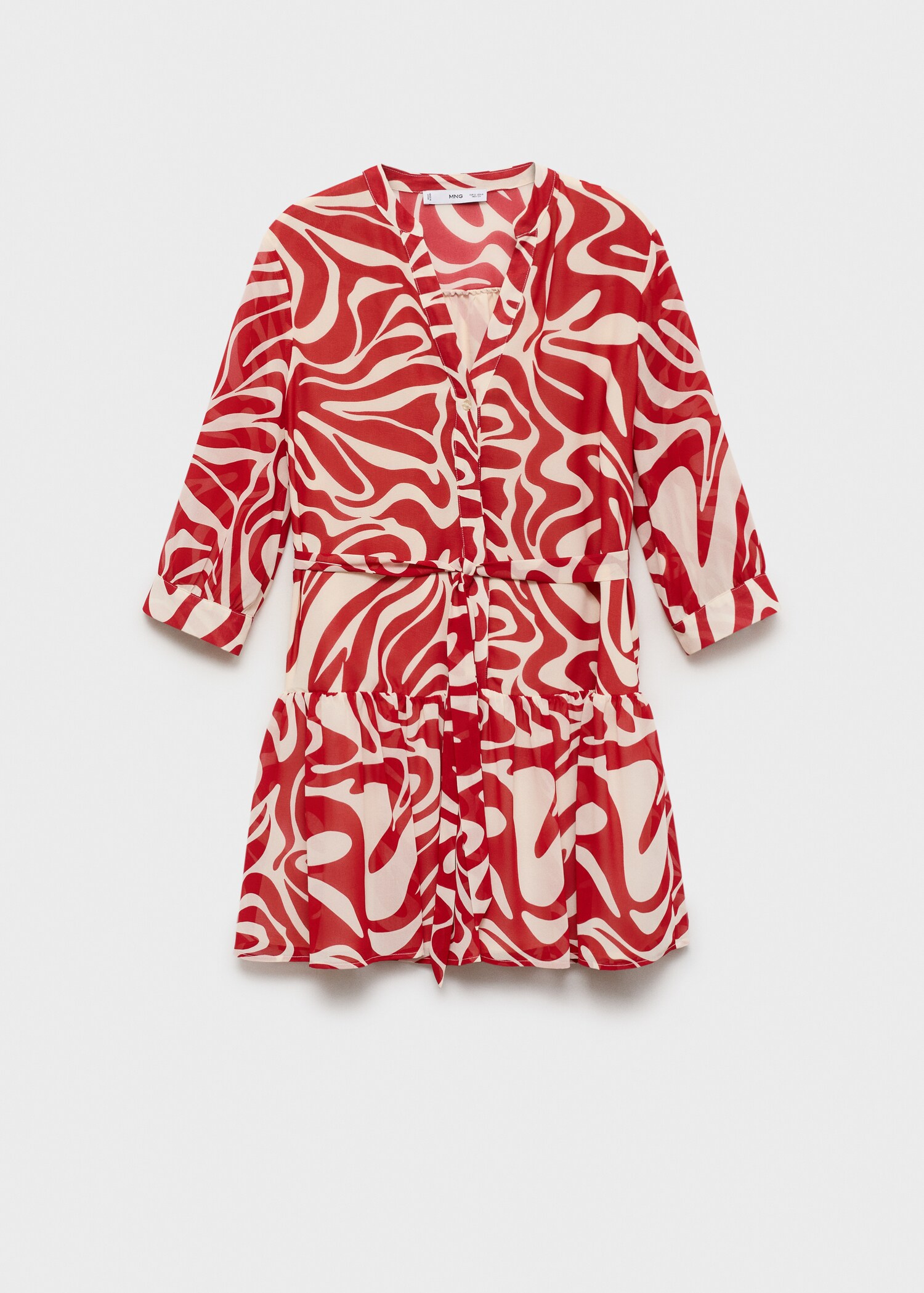 Bedrucktes Rüschenkleid - Artikel ohne Model