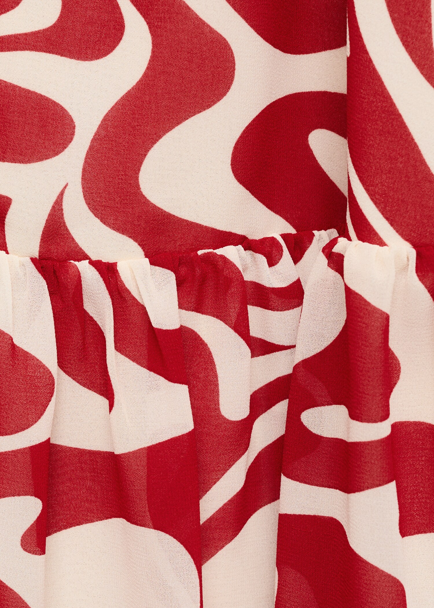 Bedrucktes Rüschenkleid - Detail des Artikels 0