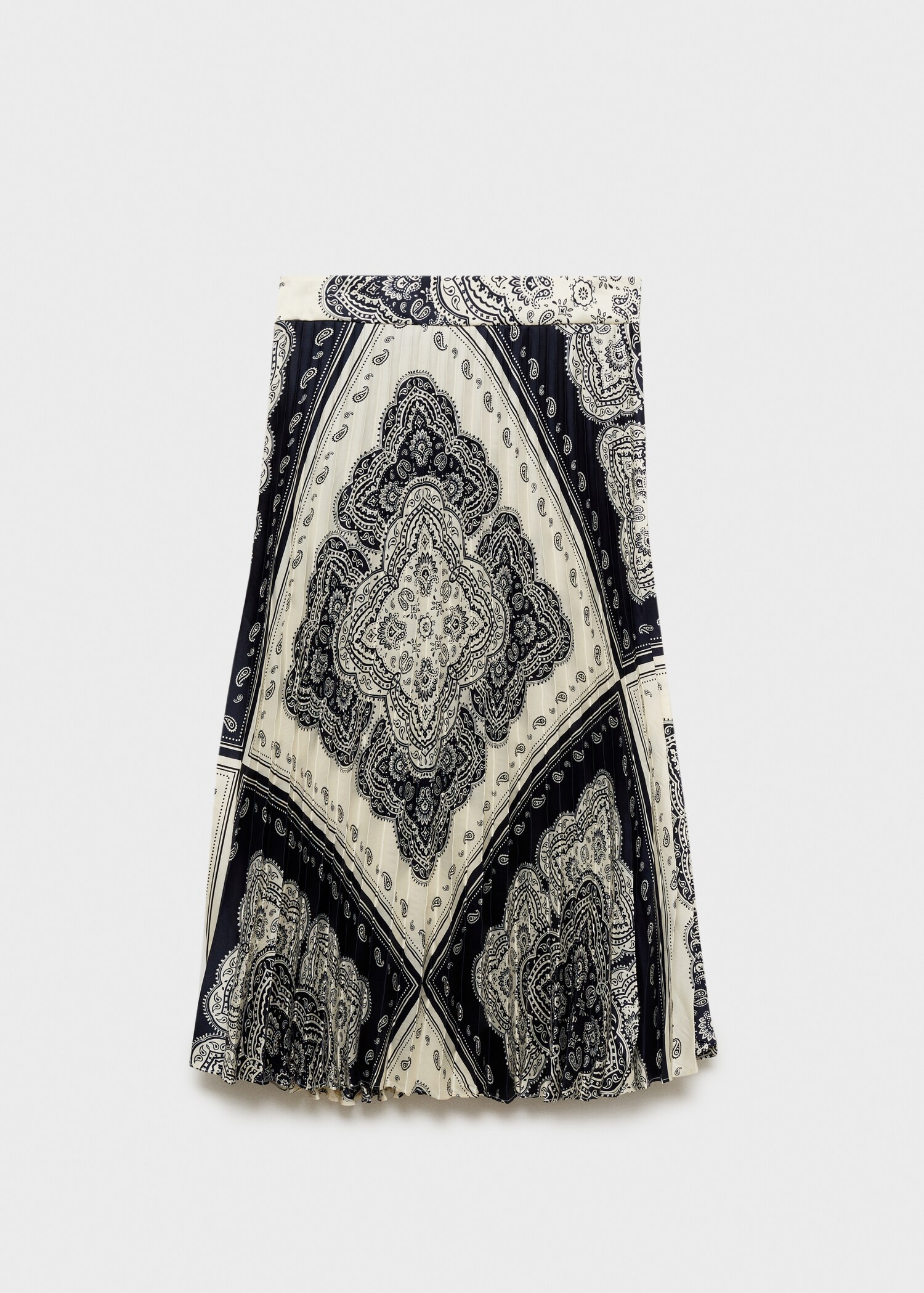 Paisley-print pleated skirt - Article without model
