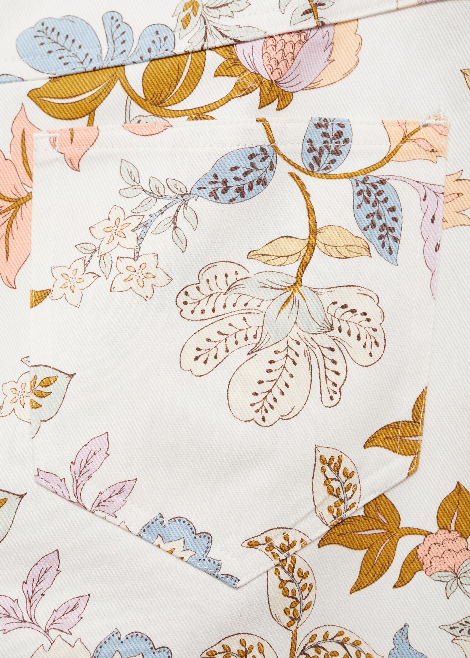 Gerade Hose mit floralem Print - Detail des Artikels 0