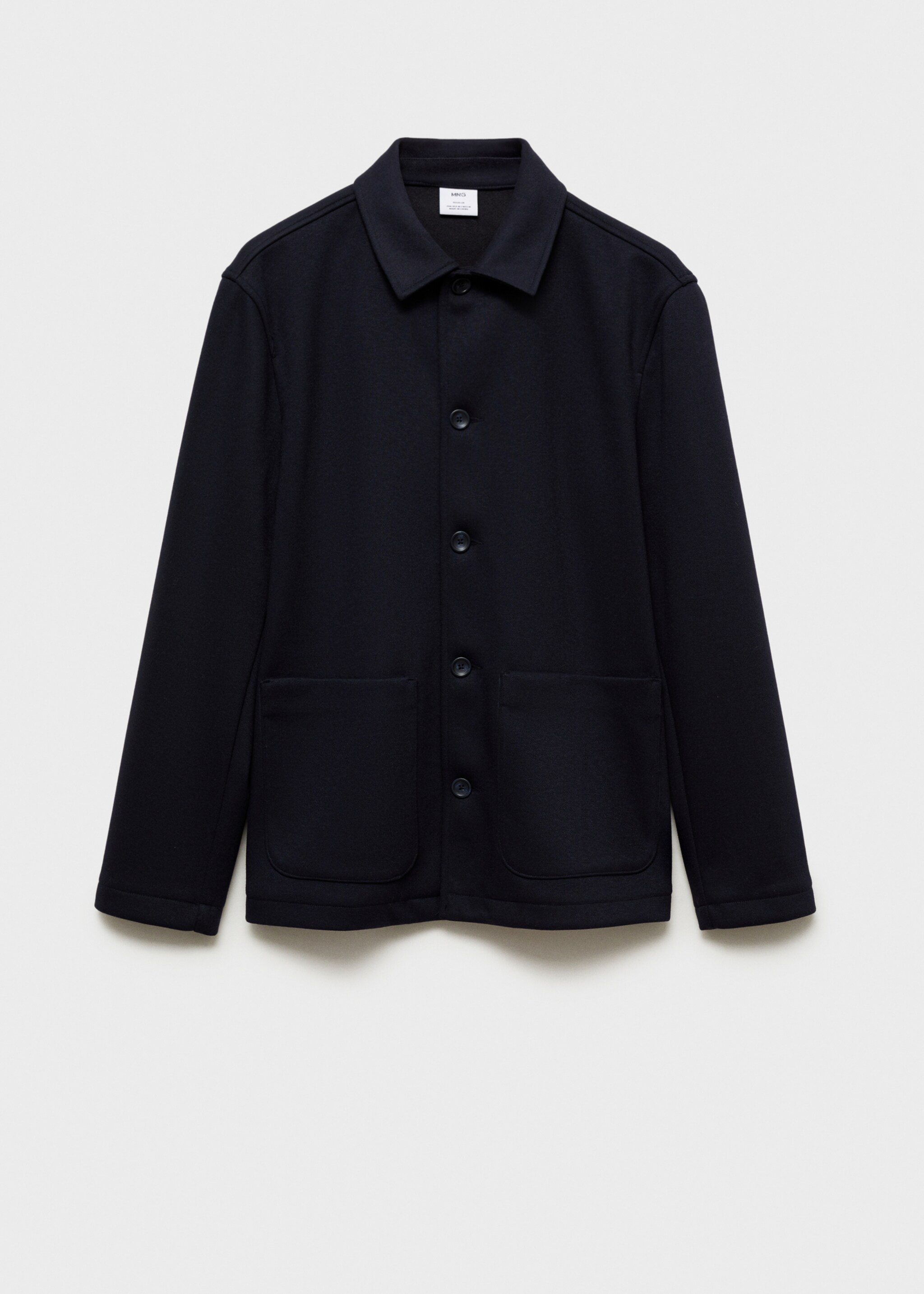 Regular-fit overshirt with pocket - Article without model, Dark Navy. Ref: 87080594-00.