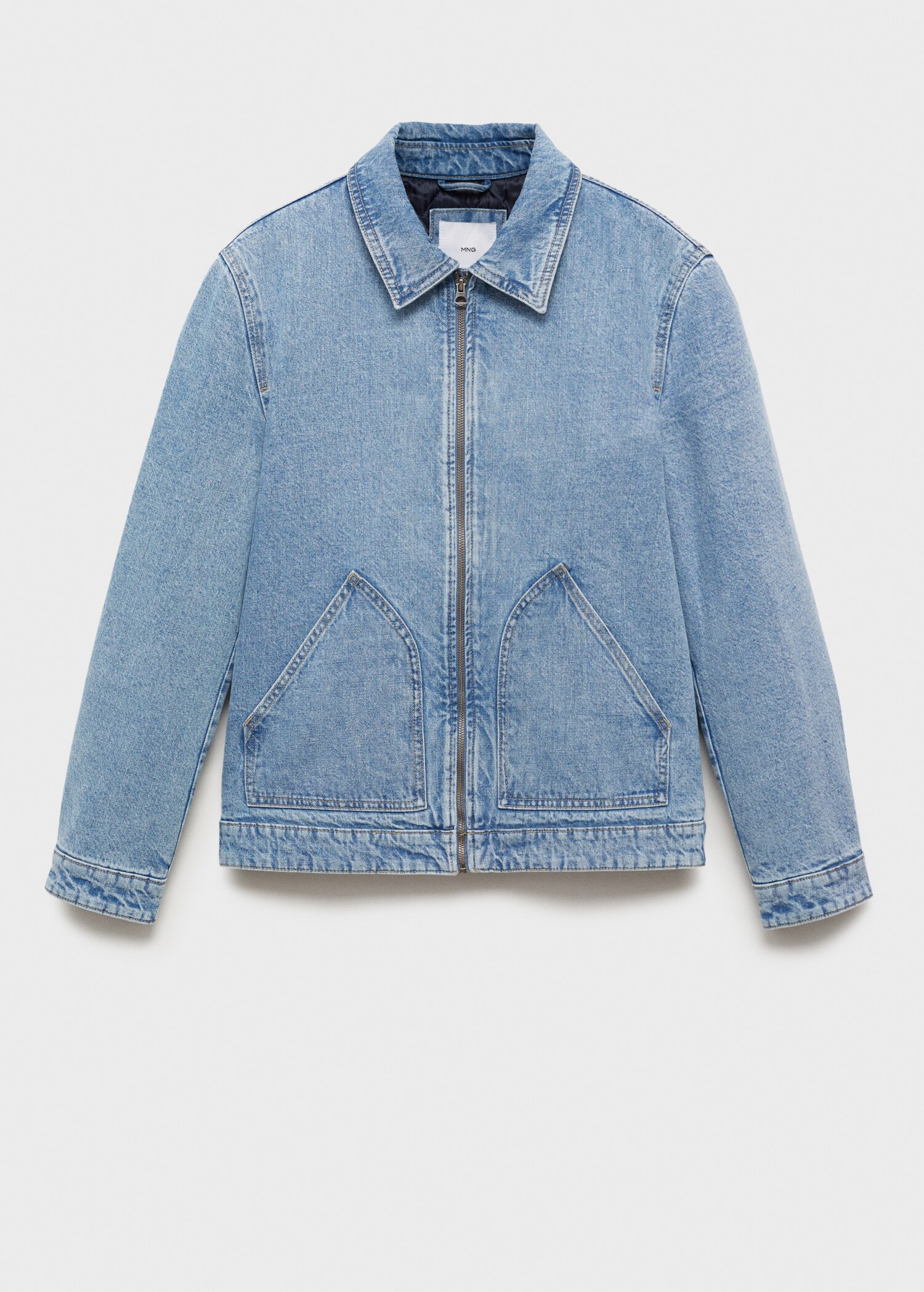 Džínová bunda s prošíváním - Zboží bez modelu