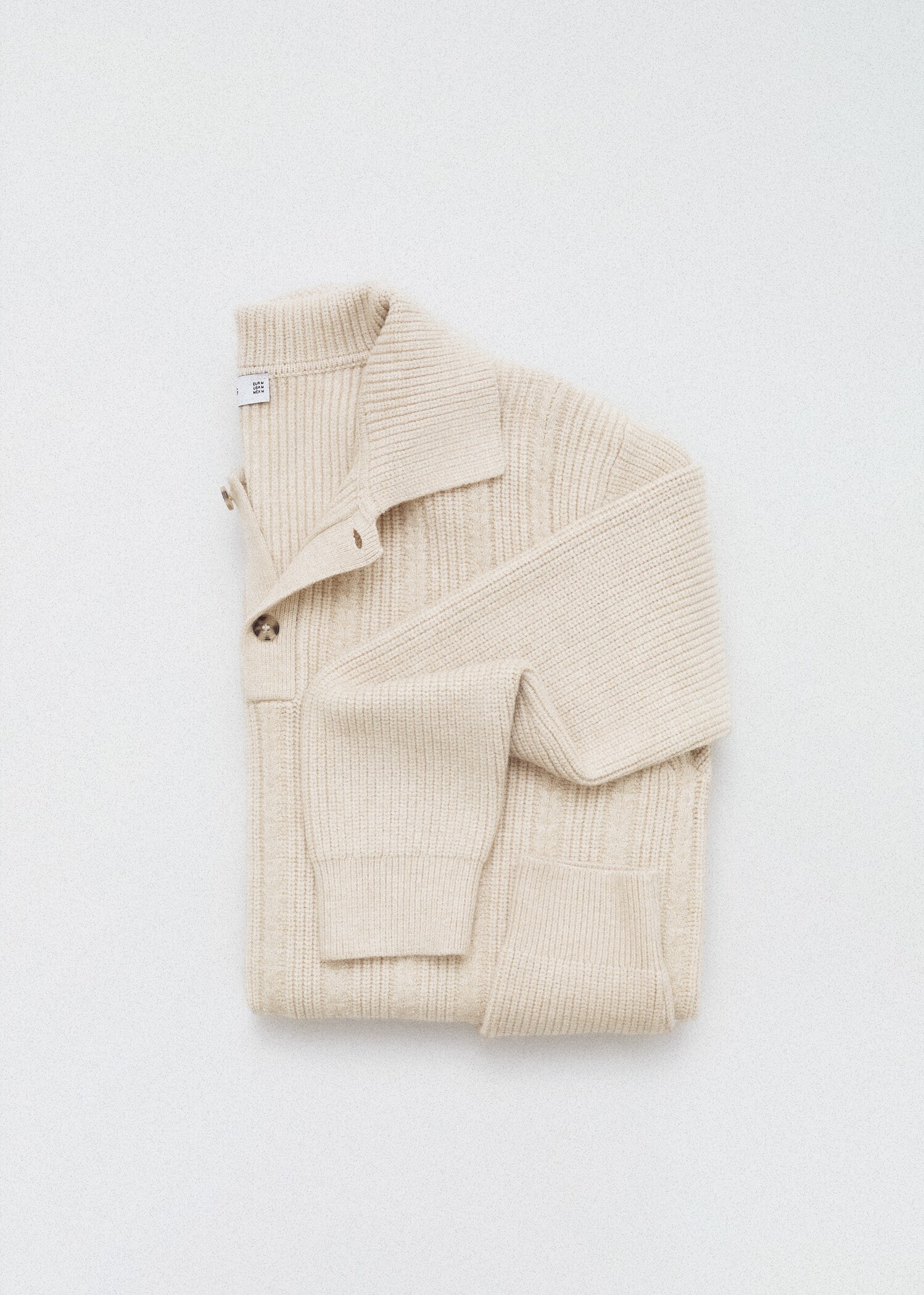Knitted structured polo sweater - Details of the article 3