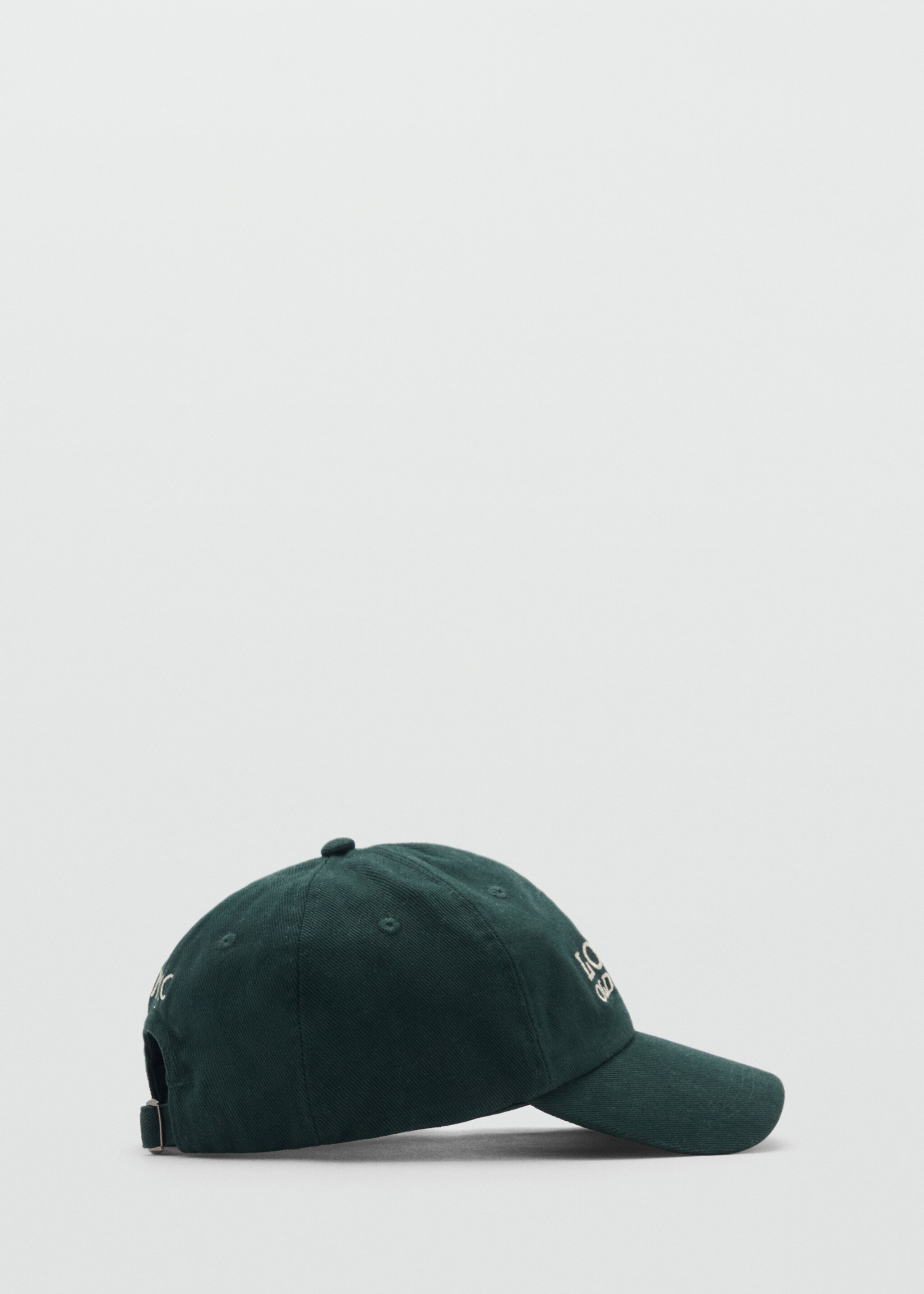 Embroidered canvas cap - Article without model, Khaki. Ref: 87080602-00.