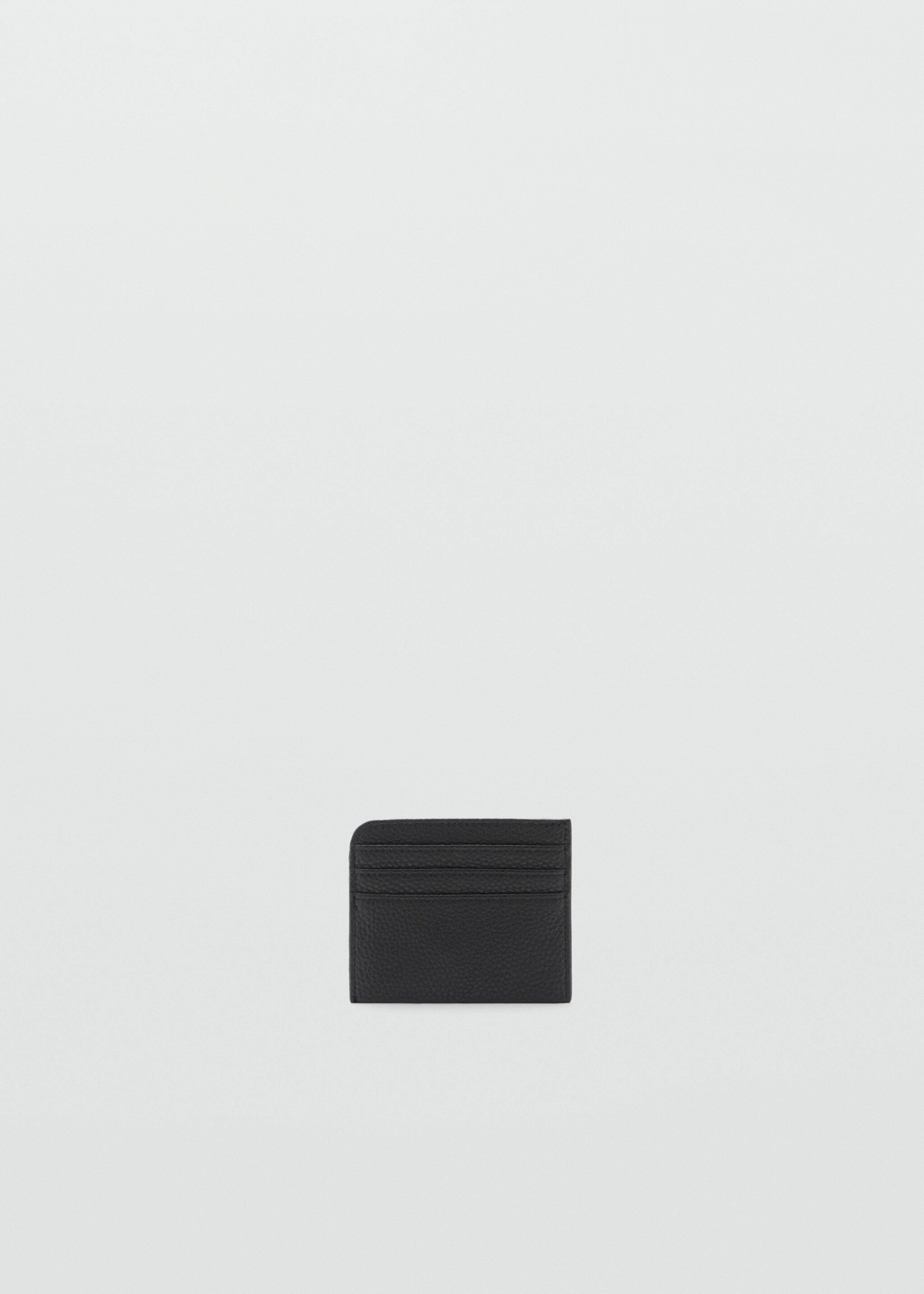 Pebbled cardholder - Medium plane, Black. Ref: 87080604-00.