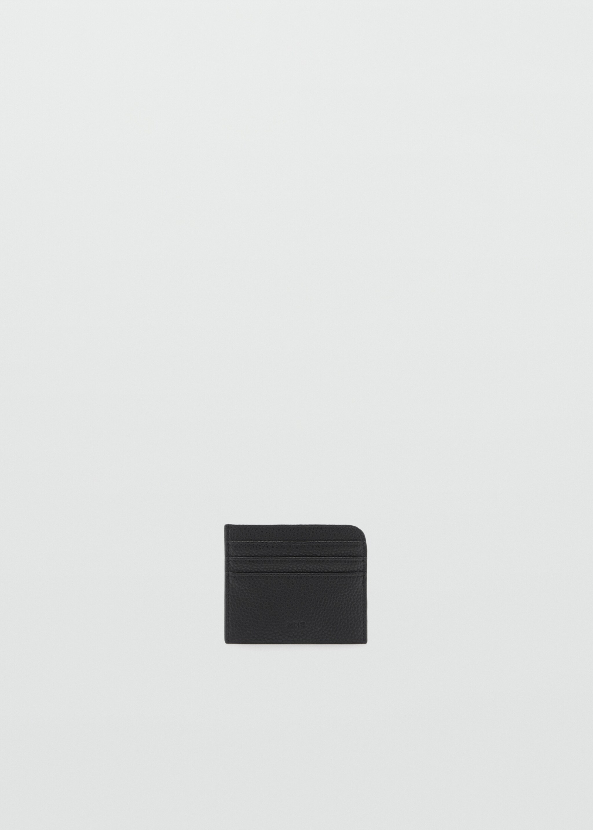 Pebbled cardholder - Article without model, Black. Ref: 87080604-00.