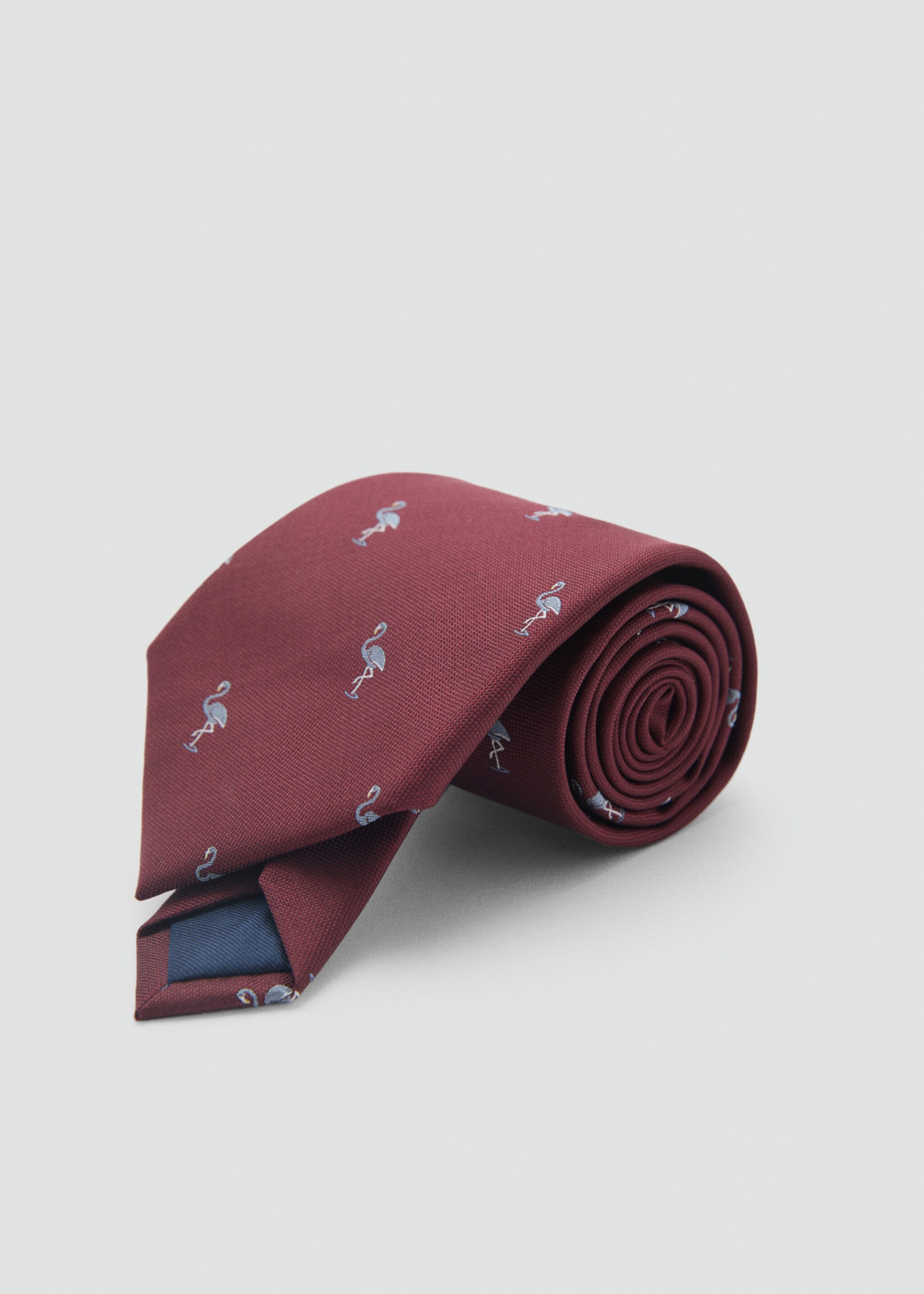 Mulberry silk animal-print tie - Medium plane, Burgundy. Ref: 87080605-00.