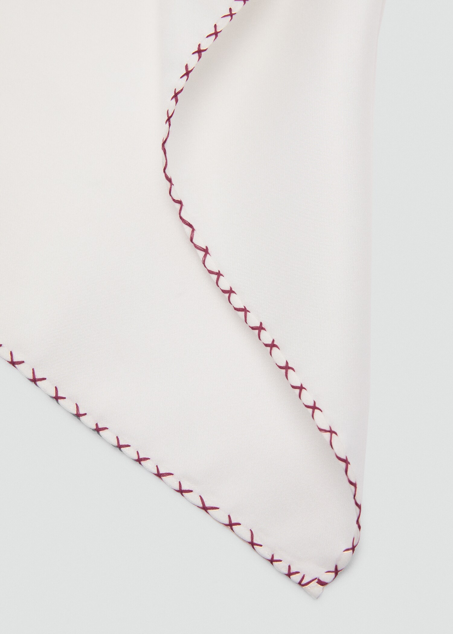 100% silk embroidered pocket handkerchief - Medium plane