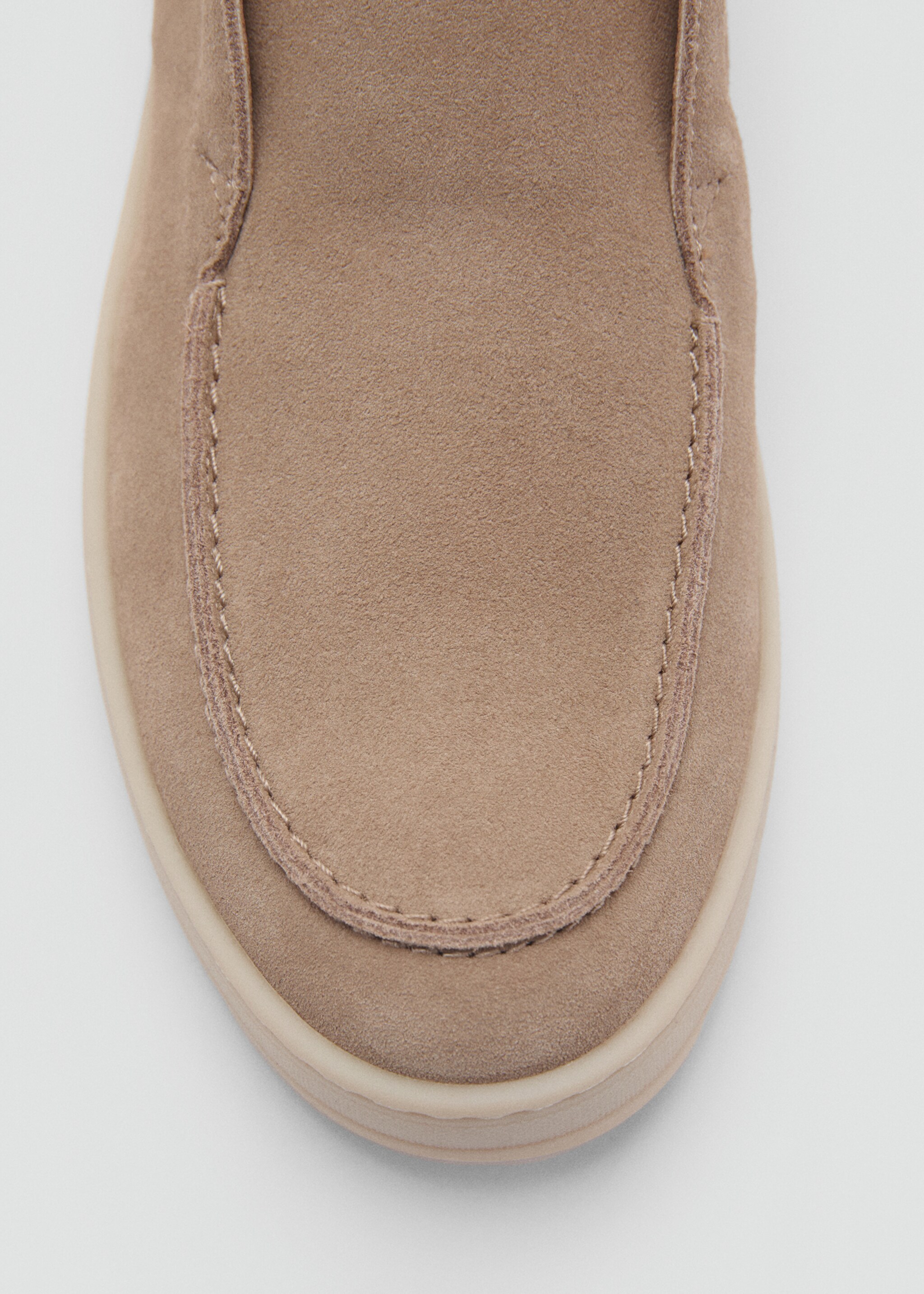 Casual suede leather ankle boots - Details of the article 2, Sand. Ref: 87080609-00.