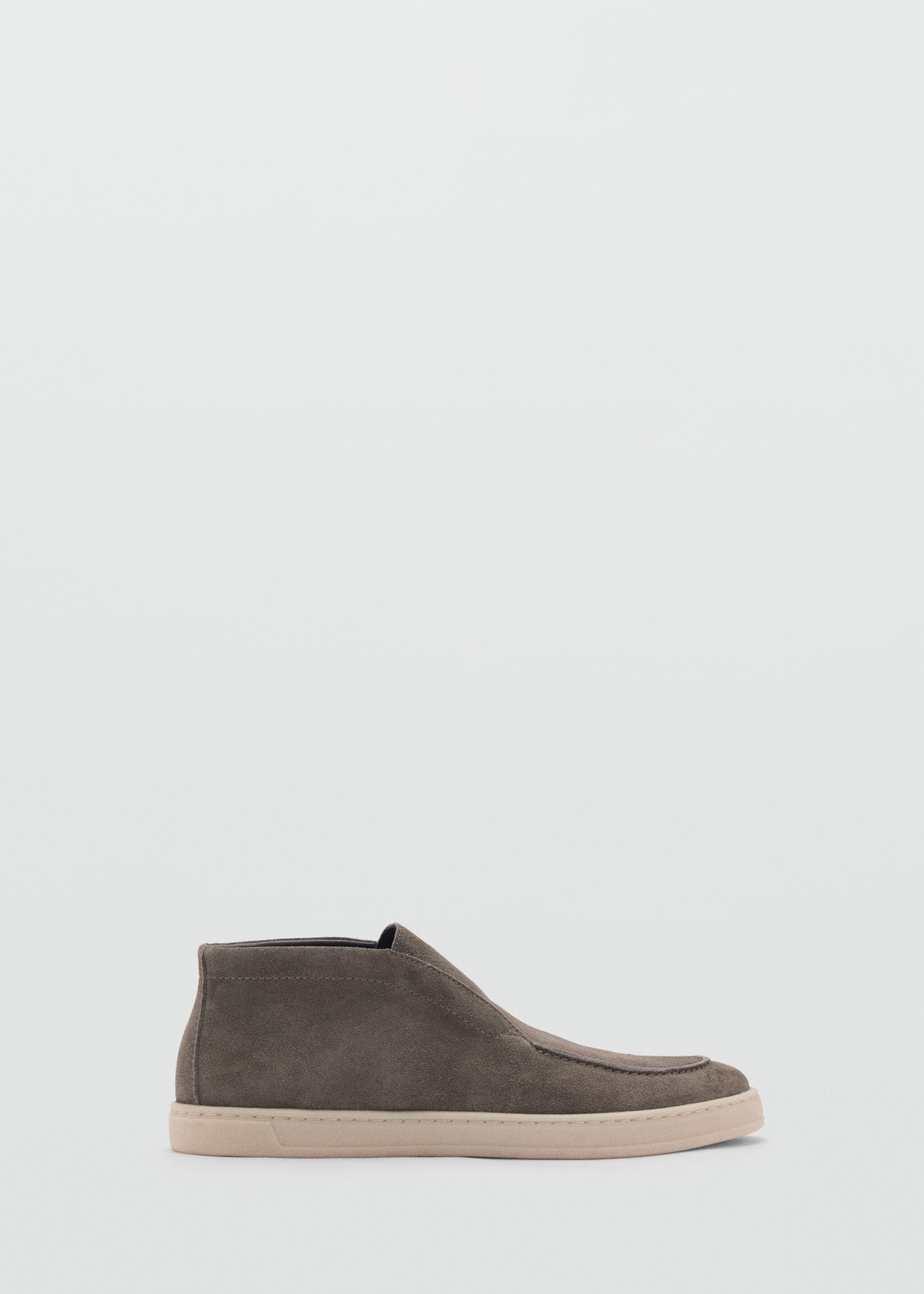 Casual suede leather ankle boots - Article without model, Khaki. Ref: 87080609-00.