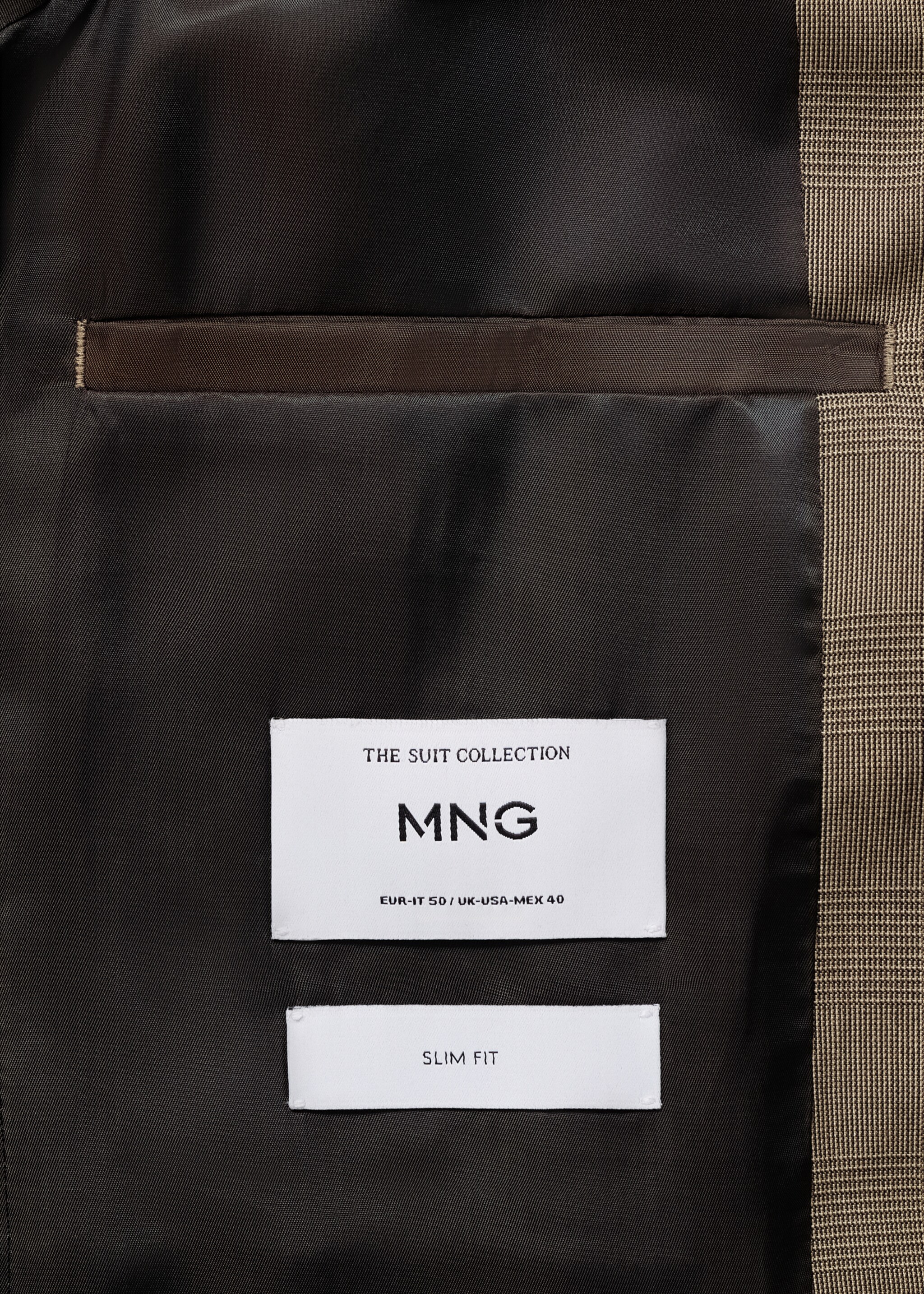 Americana traje Milán cuadro Gales - Detalle del artículo 0, Marrón medio. Ref: 87080612-00.