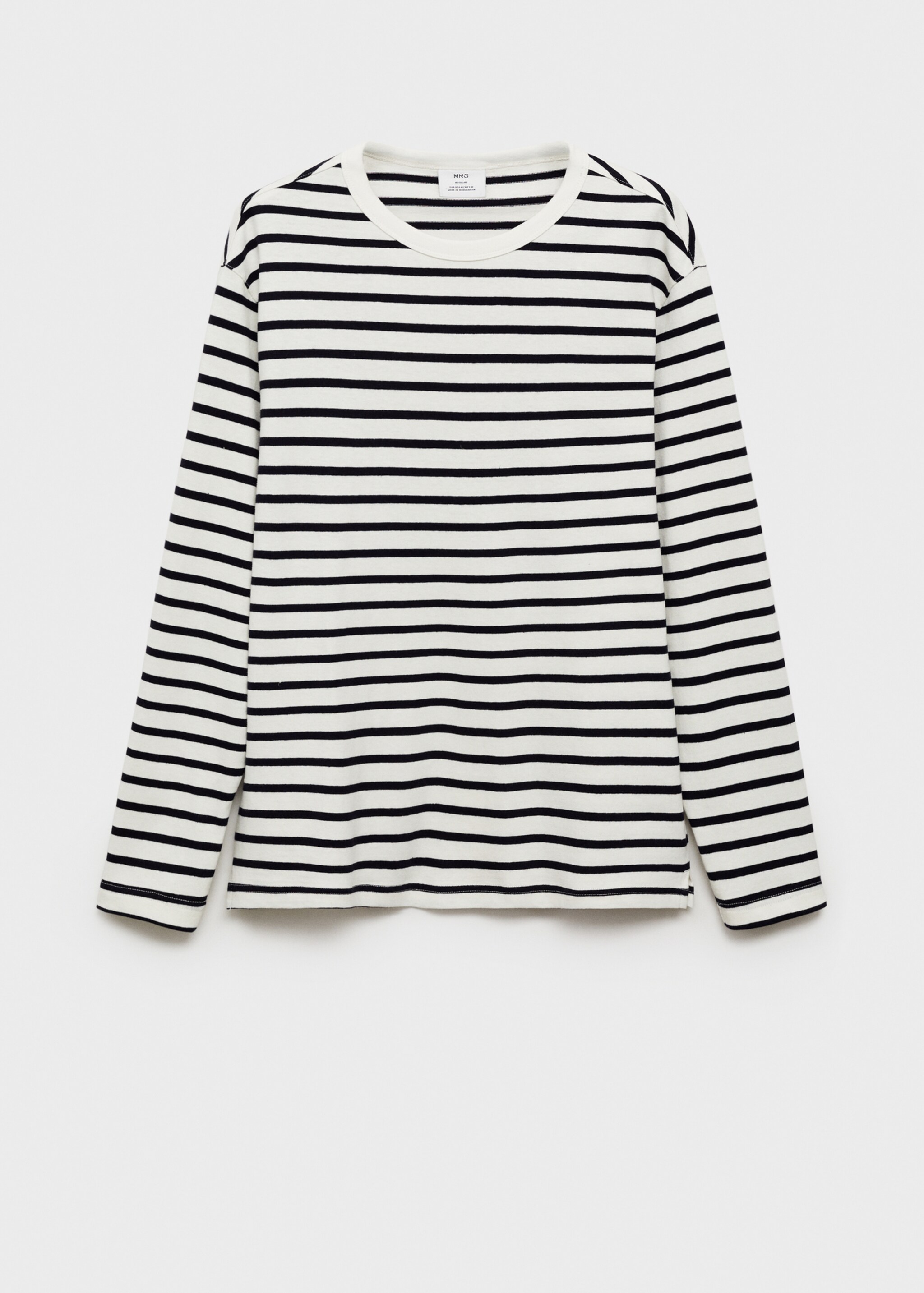 Camiseta 100% algodón rayas - Artículo sin modelo, Azul marino oscuro. Ref: 87080614-00.