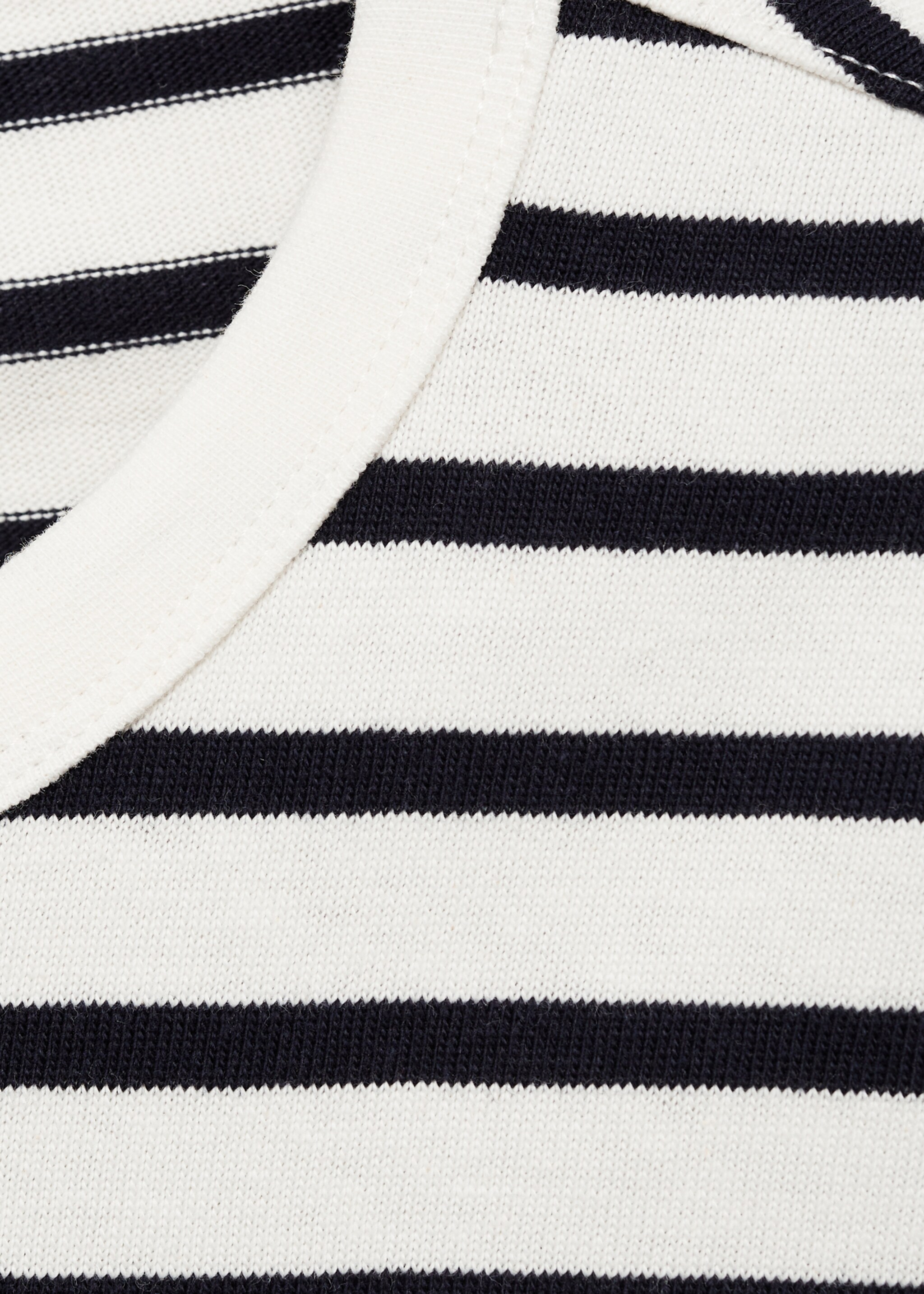 Camiseta 100% algodón rayas - Detalle del artículo 8, Azul marino oscuro. Ref: 87080614-00.