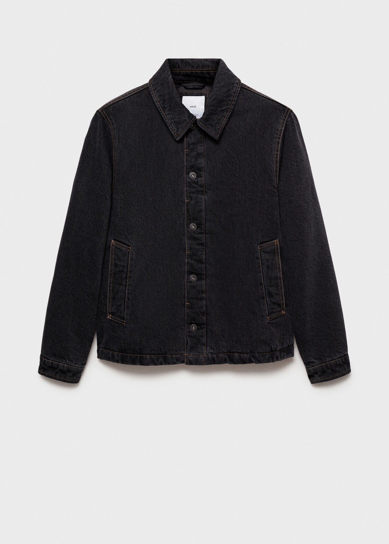 Caçadora denim rentat fosc - Article sense model