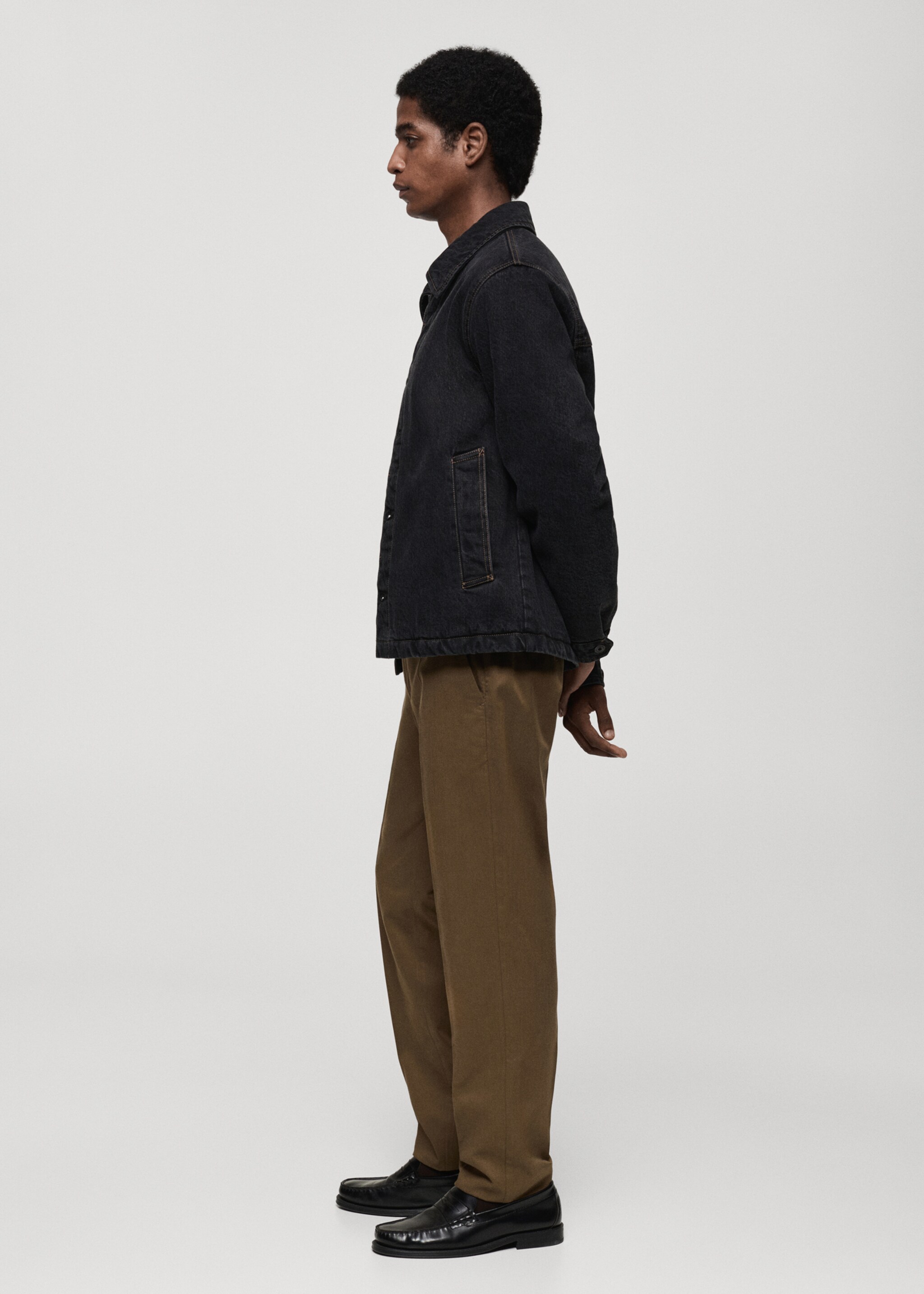 Caçadora denim rentat fosc - Detall de l'article 2, Gris. Ref: 87080617-00.