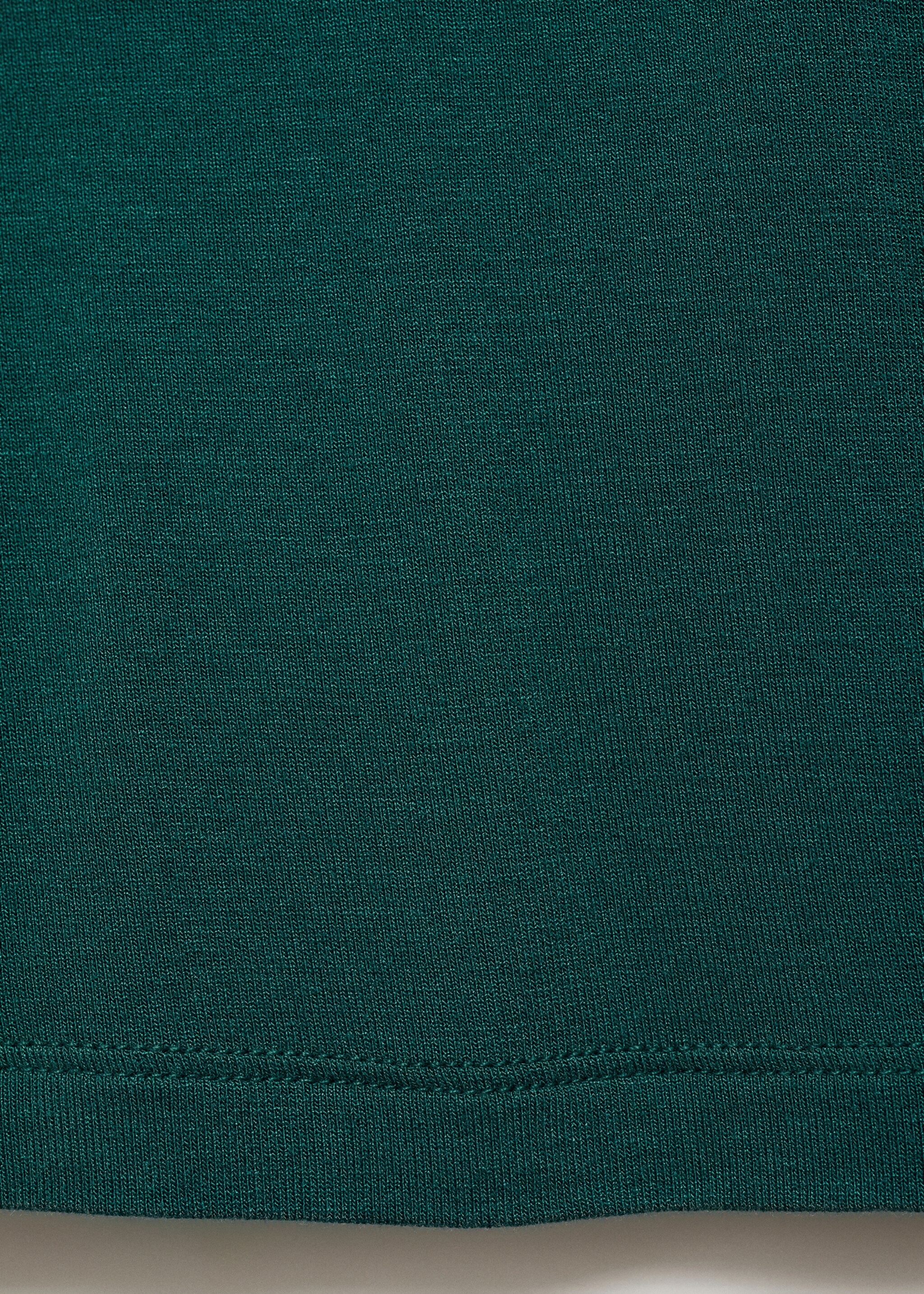 Round-neck long-sleeved t-shirt - Details of the article 0, Dark Green. Ref: 87080619-00.