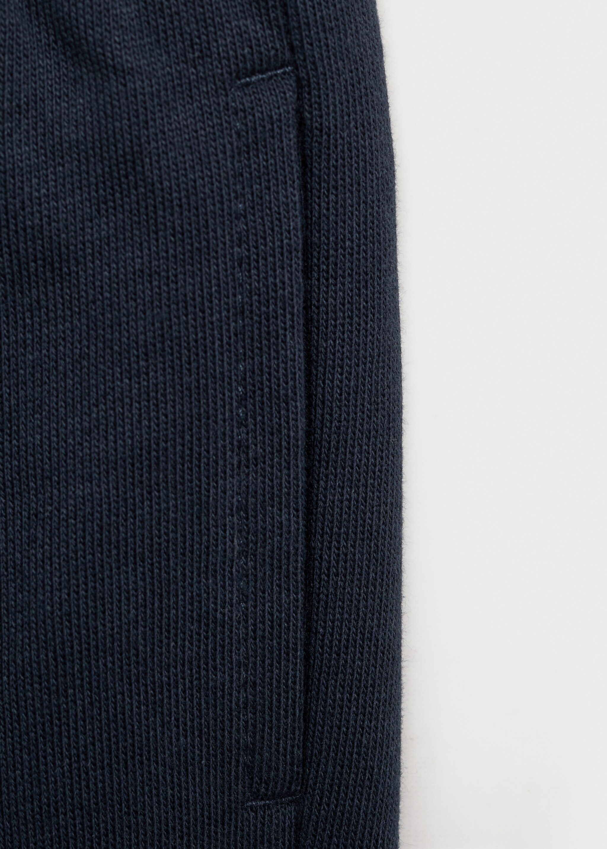 Elastic waist cotton trousers - Details of the article 0, Dark Navy. Ref: 87080620-00.