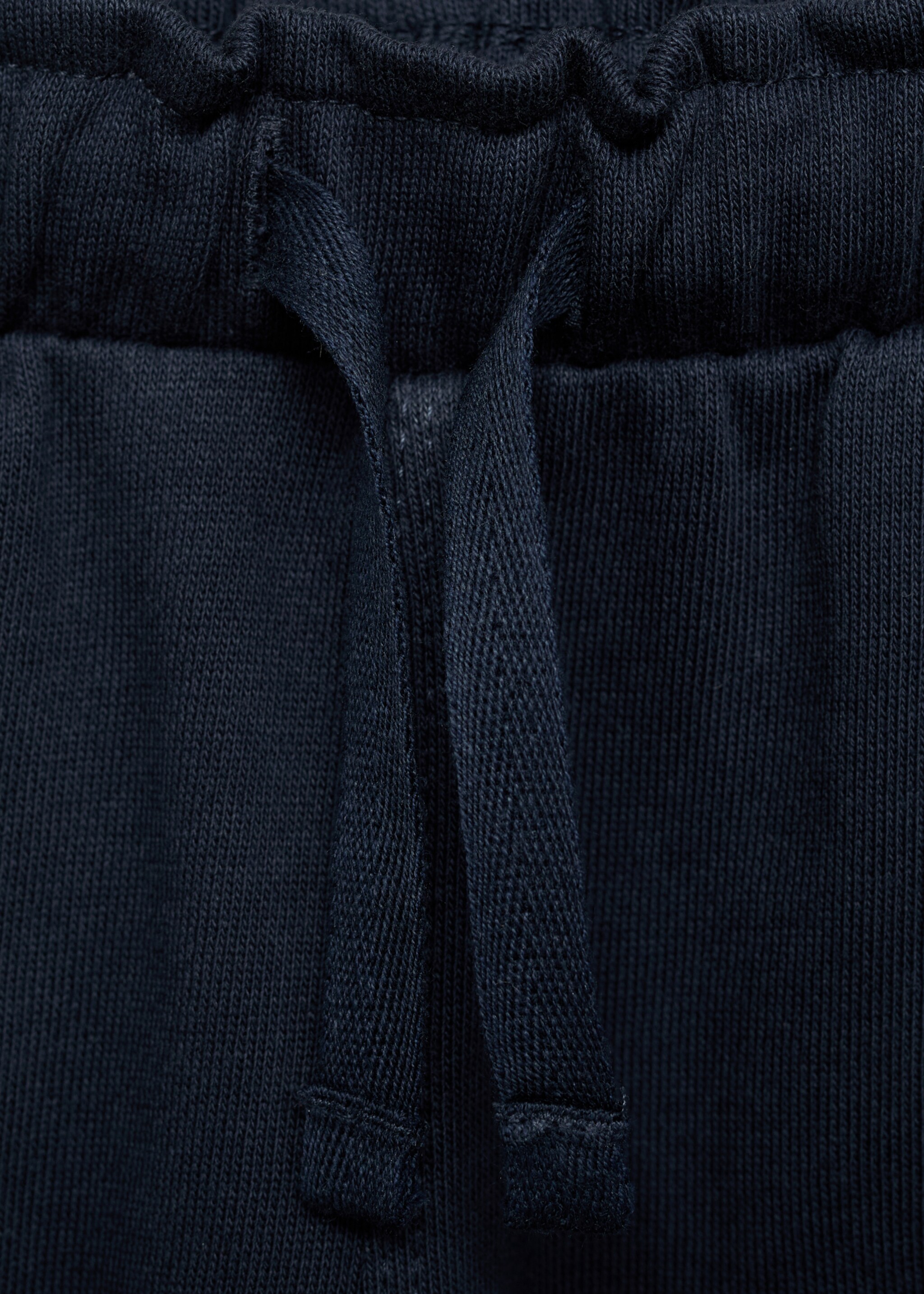 Elastic waist cotton trousers - Details of the article 8, Dark Navy. Ref: 87080620-00.