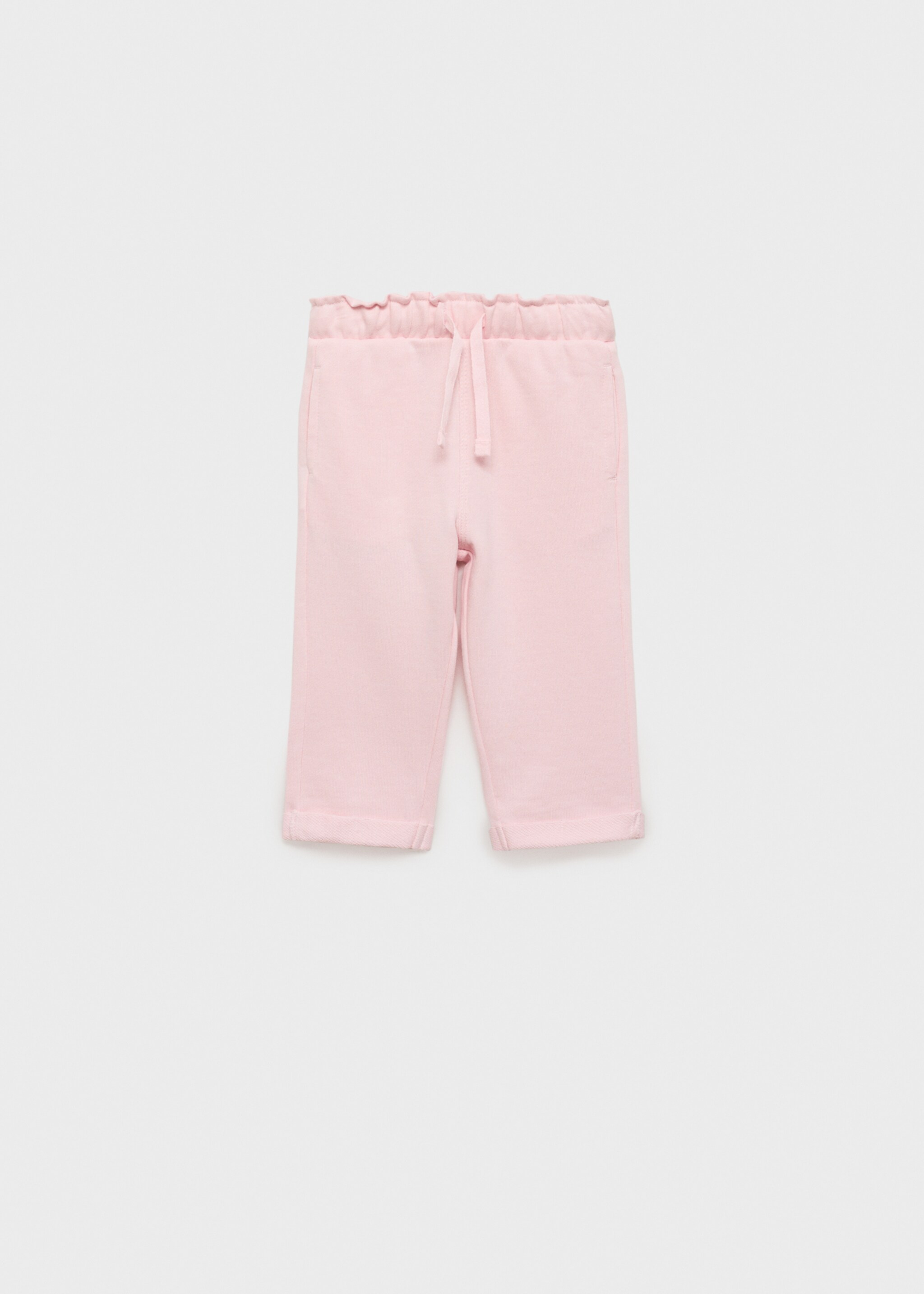 Elastic waist cotton trousers - Article without model, Pink. Ref: 87080620-00.