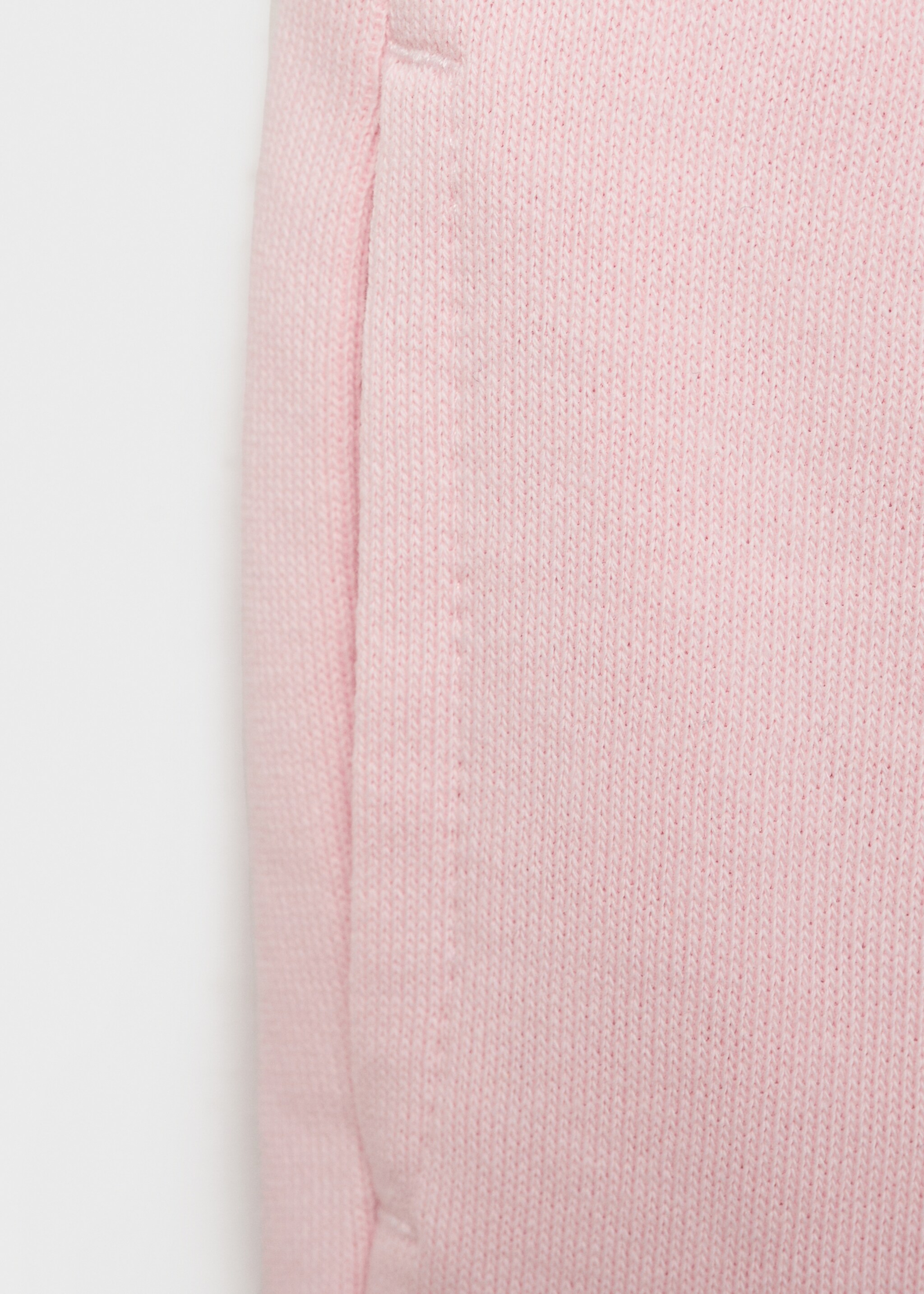 Elastic waist cotton trousers - Details of the article 0, Pink. Ref: 87080620-00.
