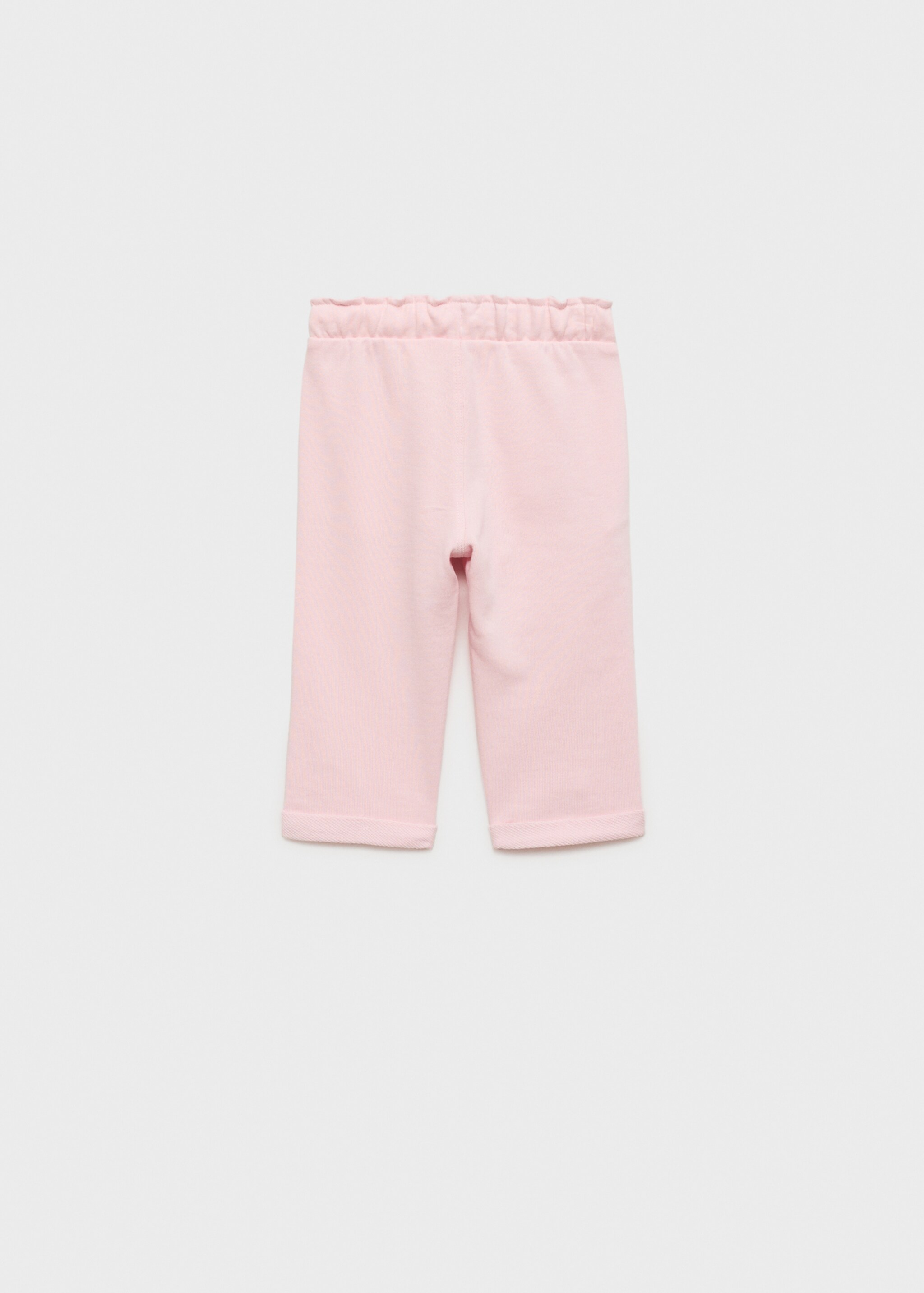 Elastic waist cotton trousers - Reverse of the article, Pink. Ref: 87080620-00.